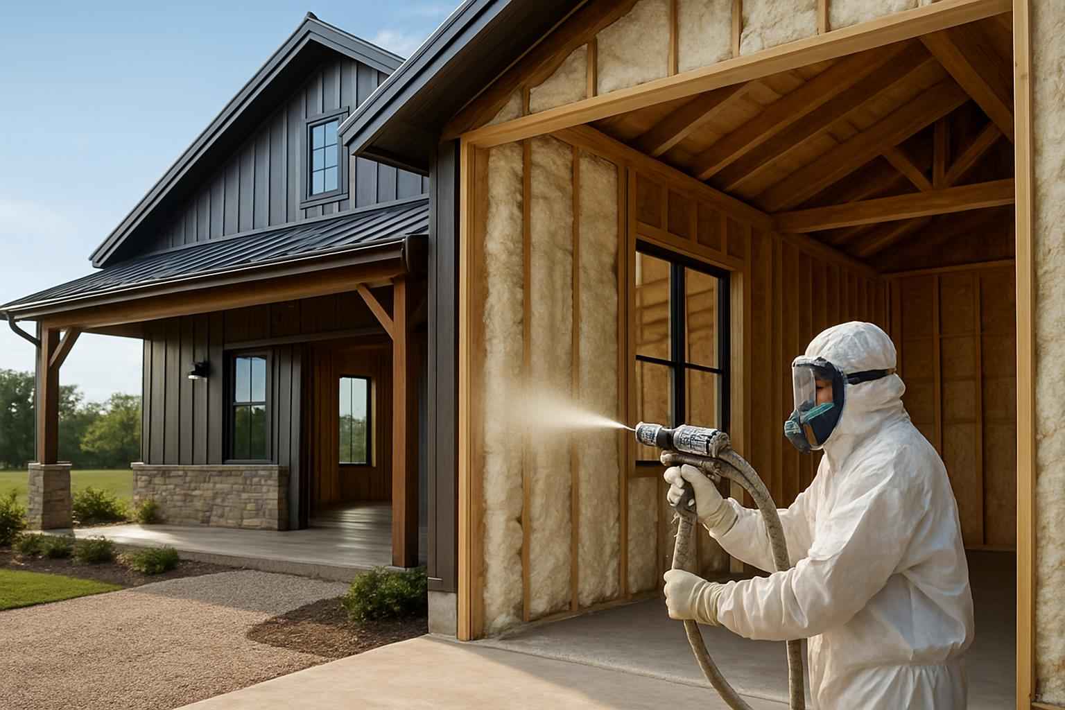 Barndominium Spray Foam Service in Johnson City TX