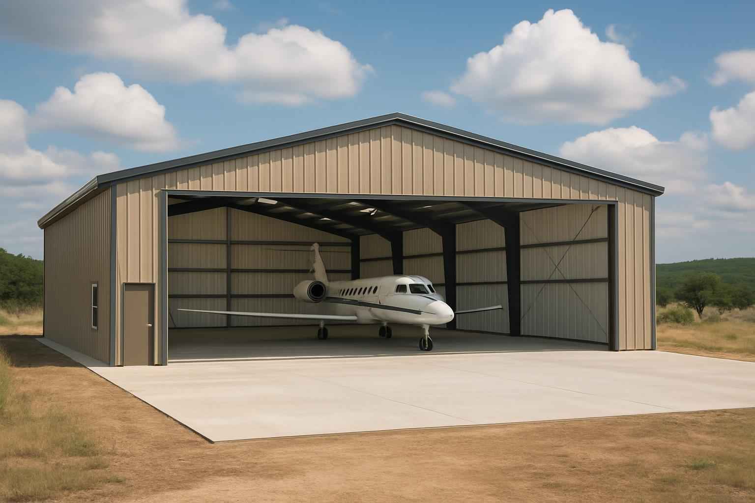Clear Span Hangar Construction in Blanco TX
