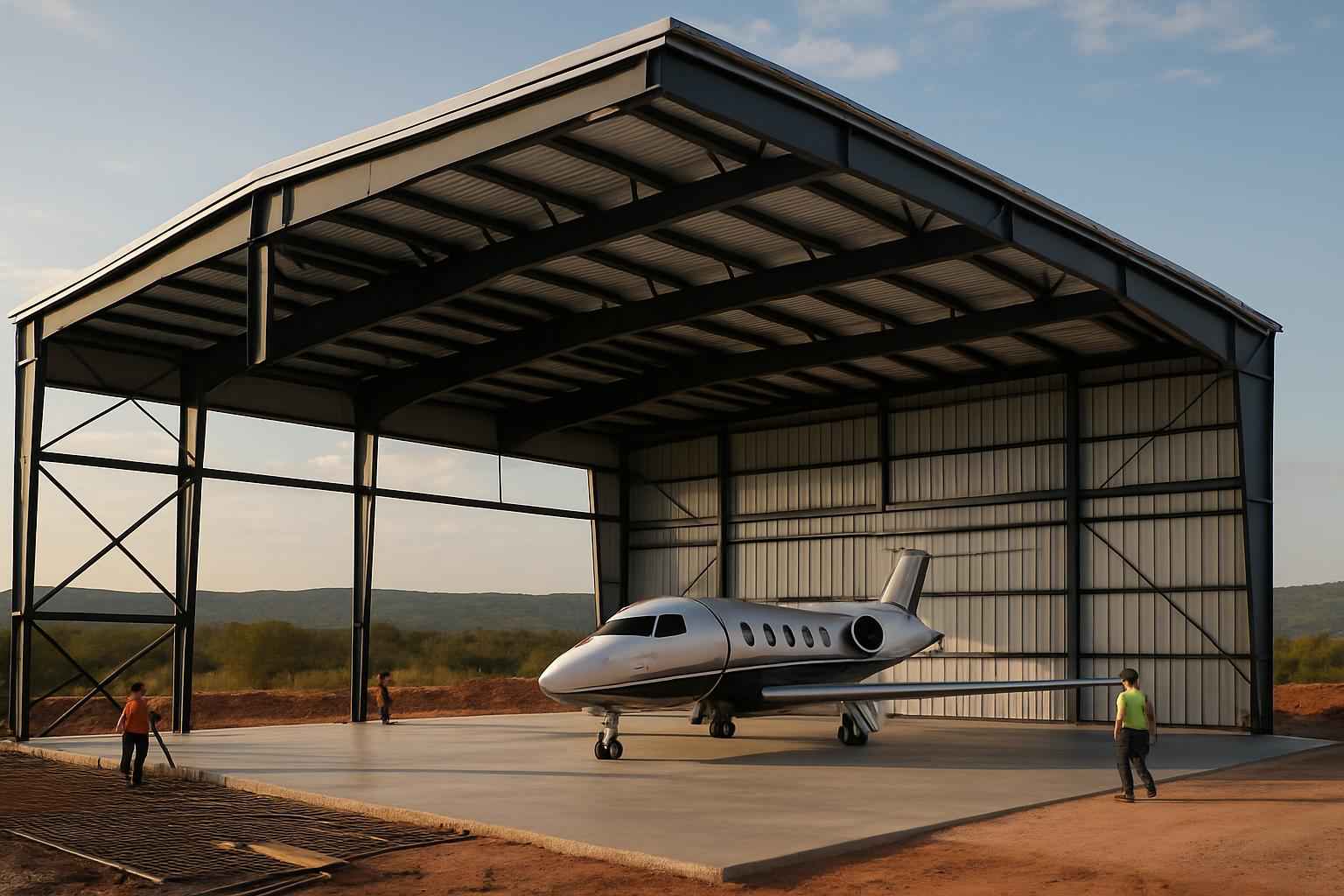 Clear Span Hangar Construction in Camp Verde TX