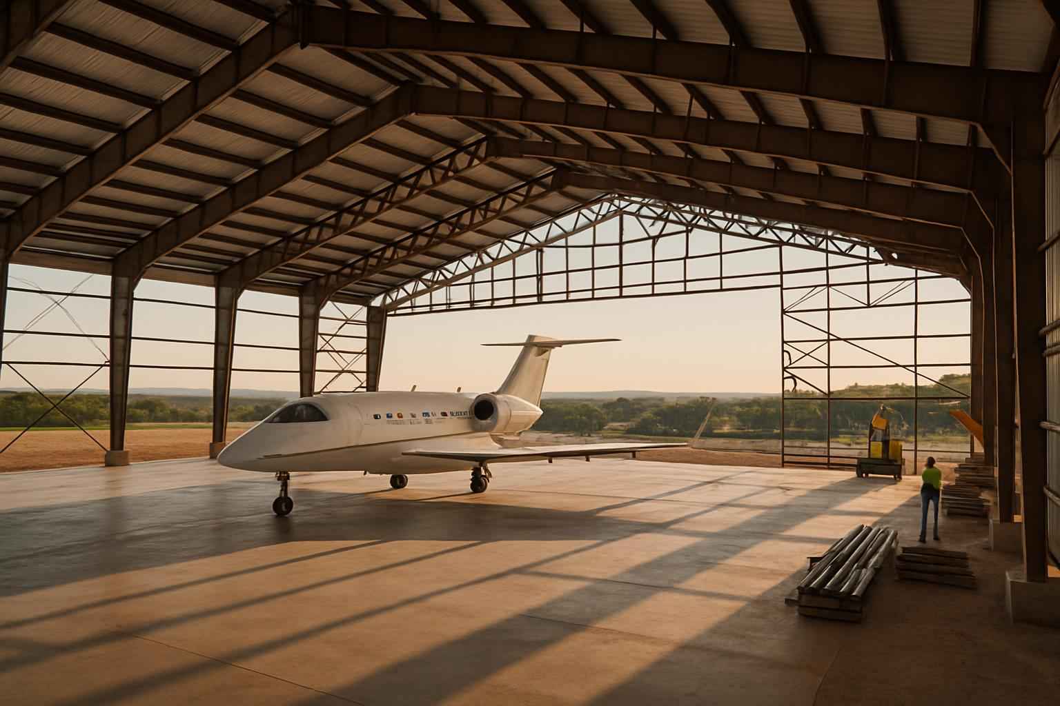 Clear Span Hangar Construction in Kerrville TX