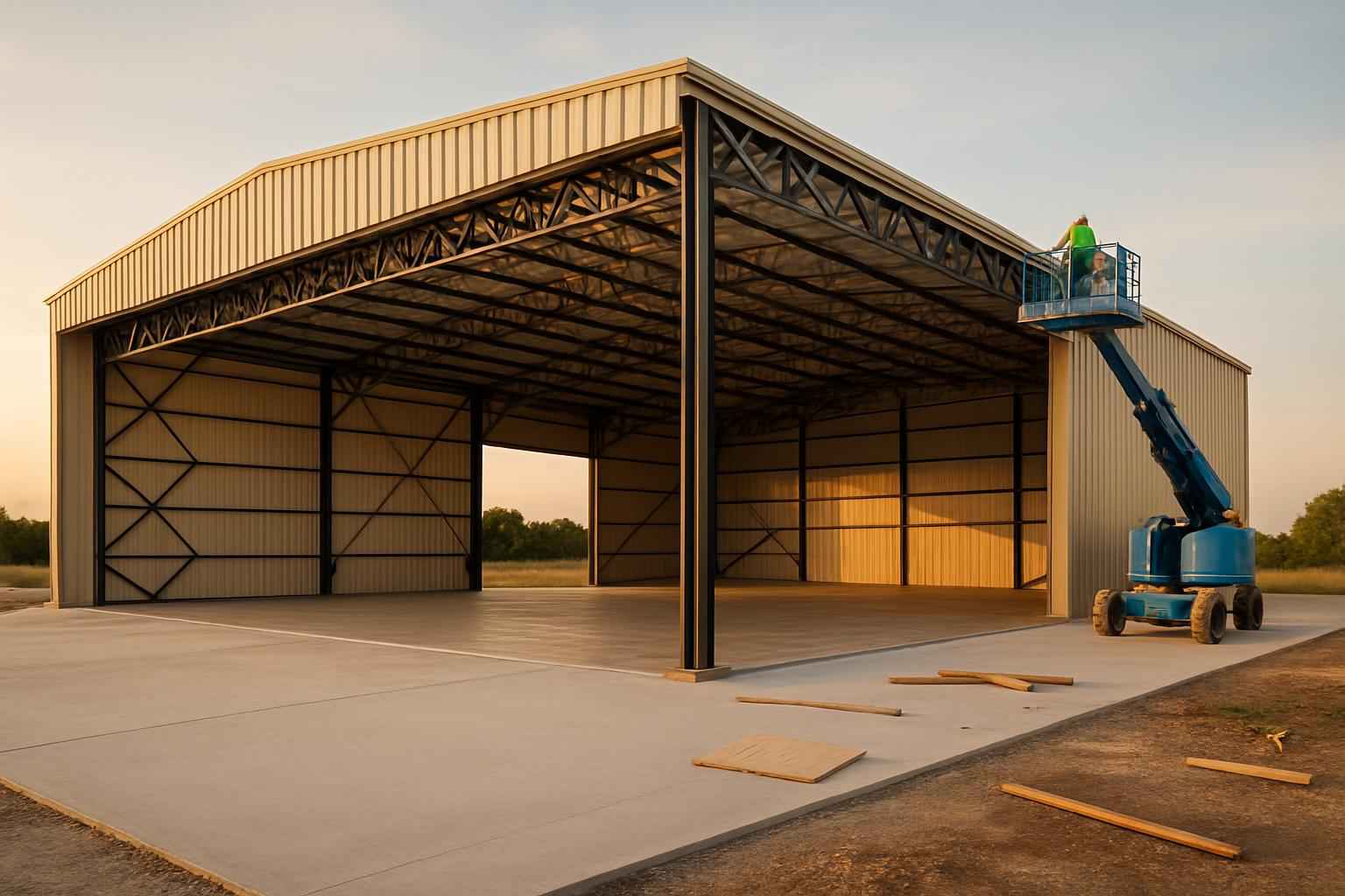 Clear Span Hangar Construction in Waring TX