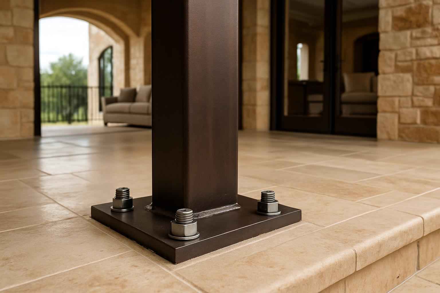 Column Base Plate Install in Camp Verde TX