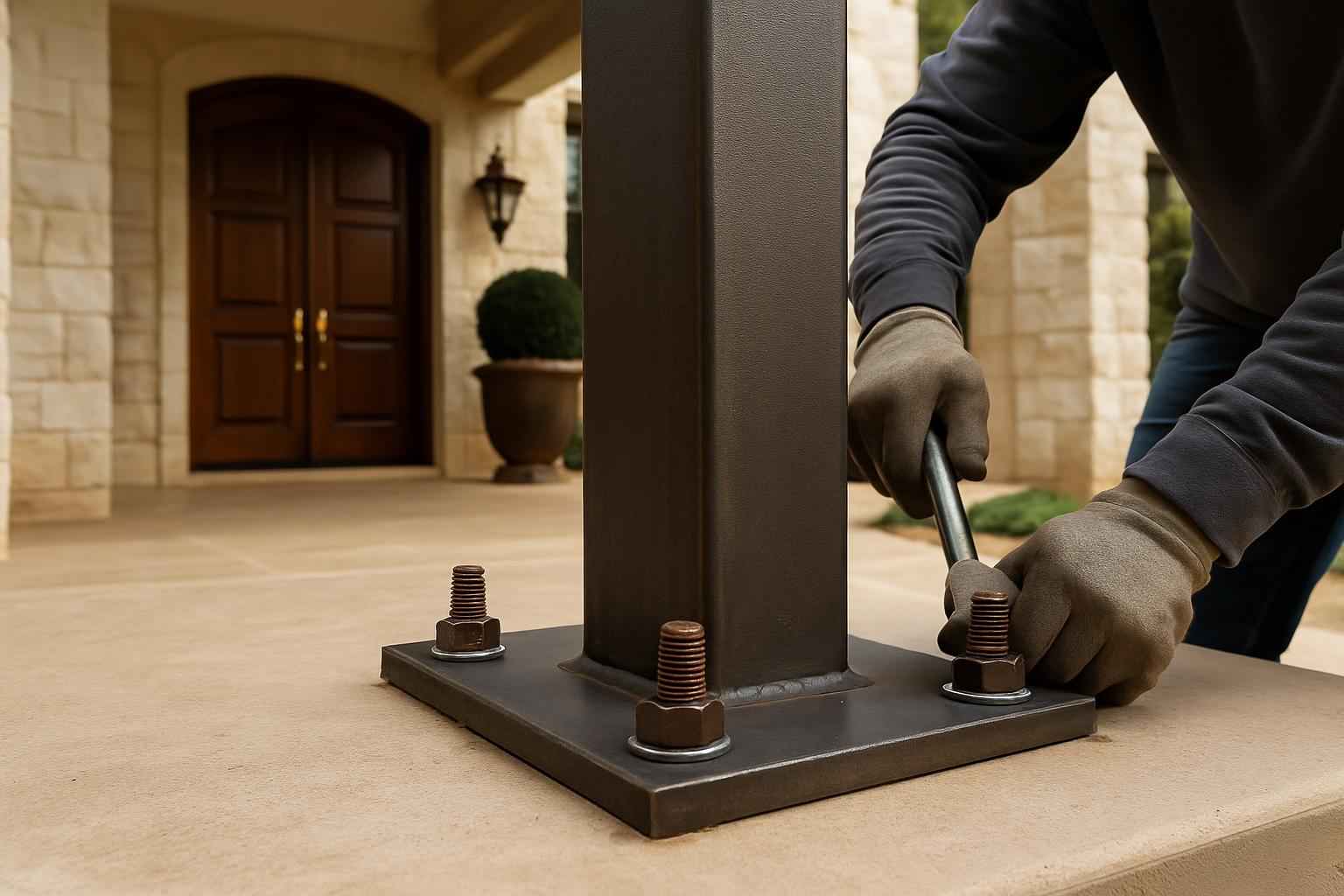 Column Base Plate Install in Comfort TX