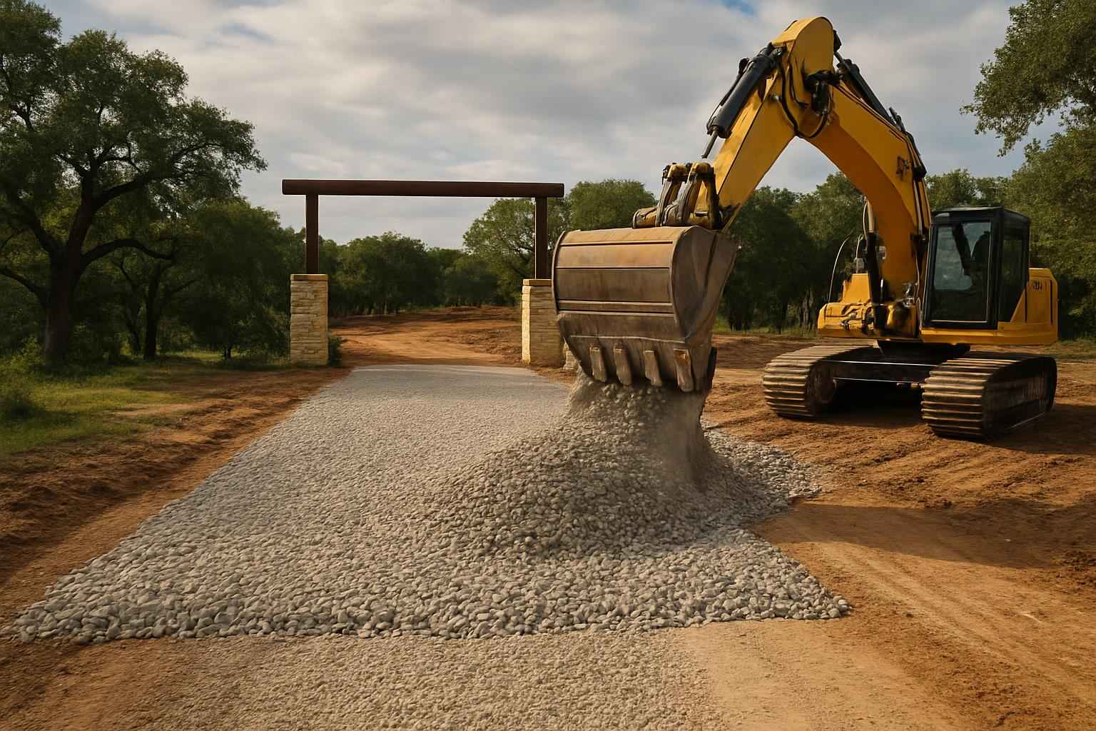Construction Entrance Installation in Waring TX