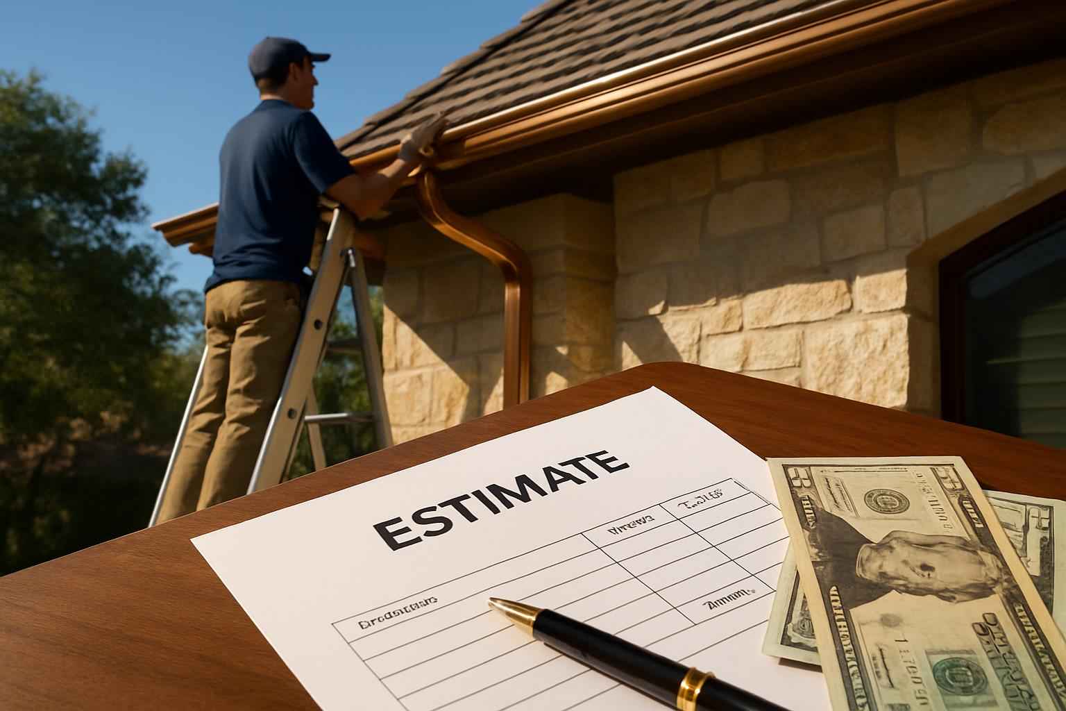 Gutter Installation Cost Estimate in Sisterdale TX