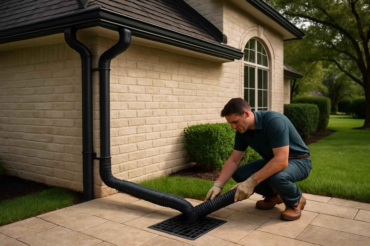 Gutter Outfall Drainage Service in Comfort TX