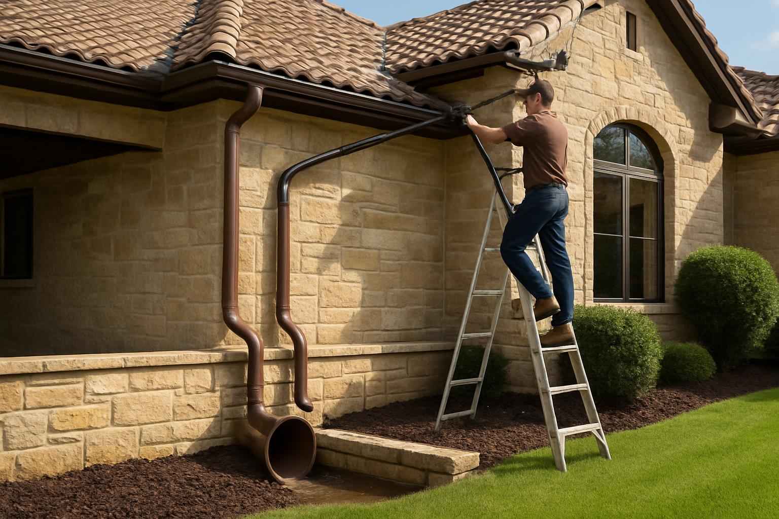 Gutter Outfall Drainage Service in Johnson City TX