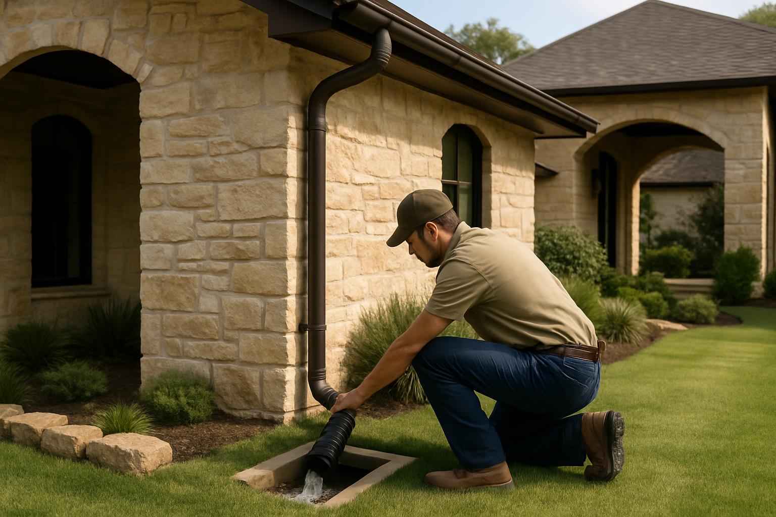 Gutter Outfall Drainage Service in Kerrville TX