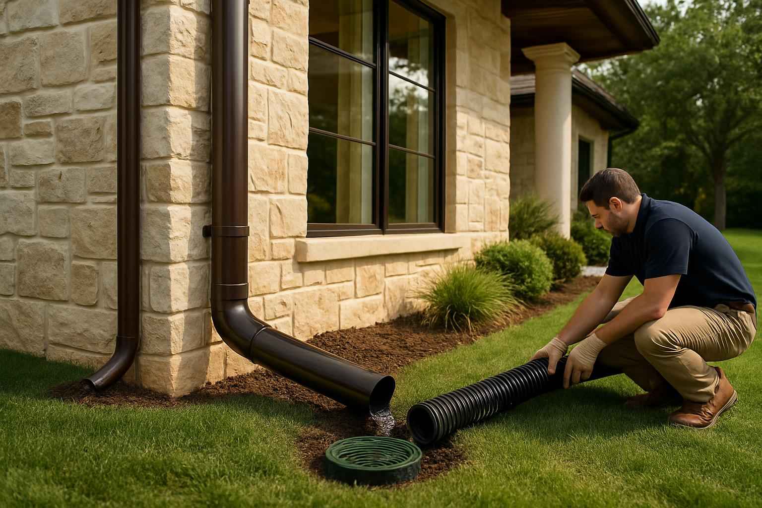 Gutter Outfall Drainage Service in Sisterdale TX