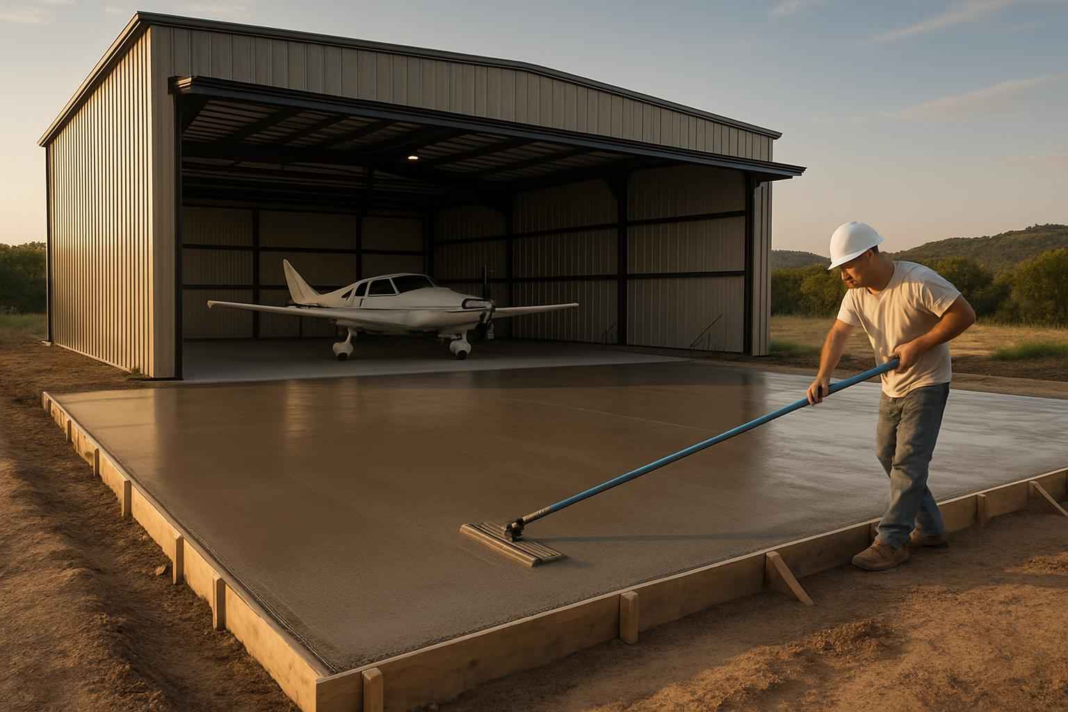 Hangar Slab Foundation Contractor in Camp Verde TX