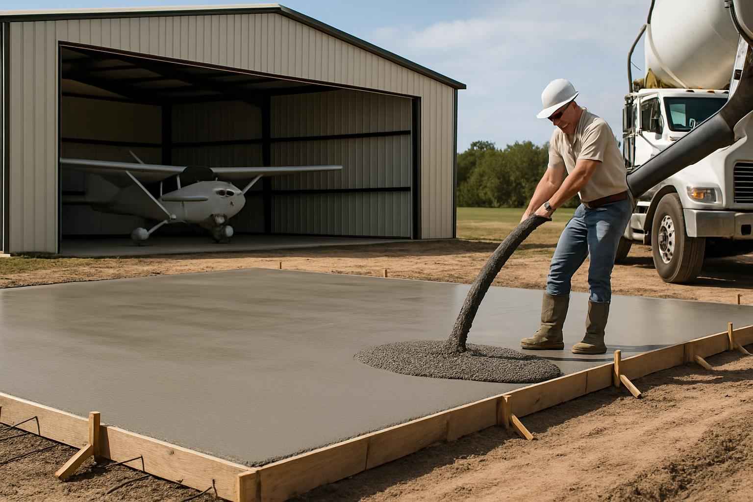 Hangar Slab Foundation Contractor in Center Point TX