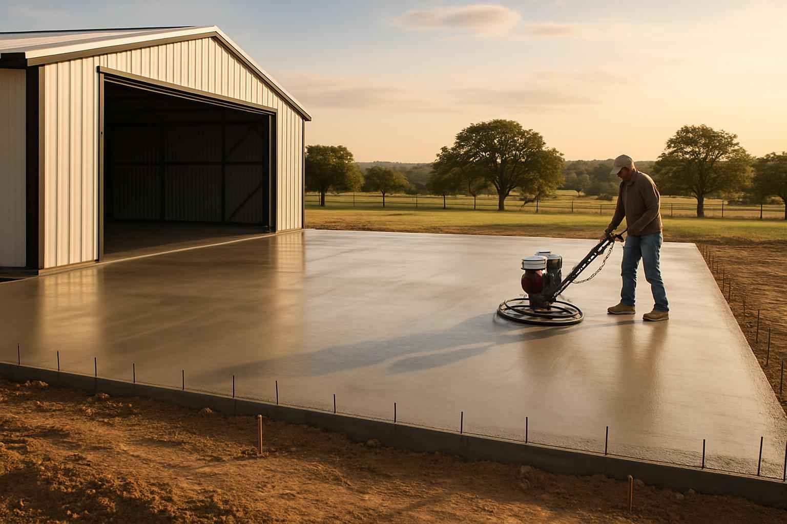 Hangar Slab Foundation Contractor in Comfort TX