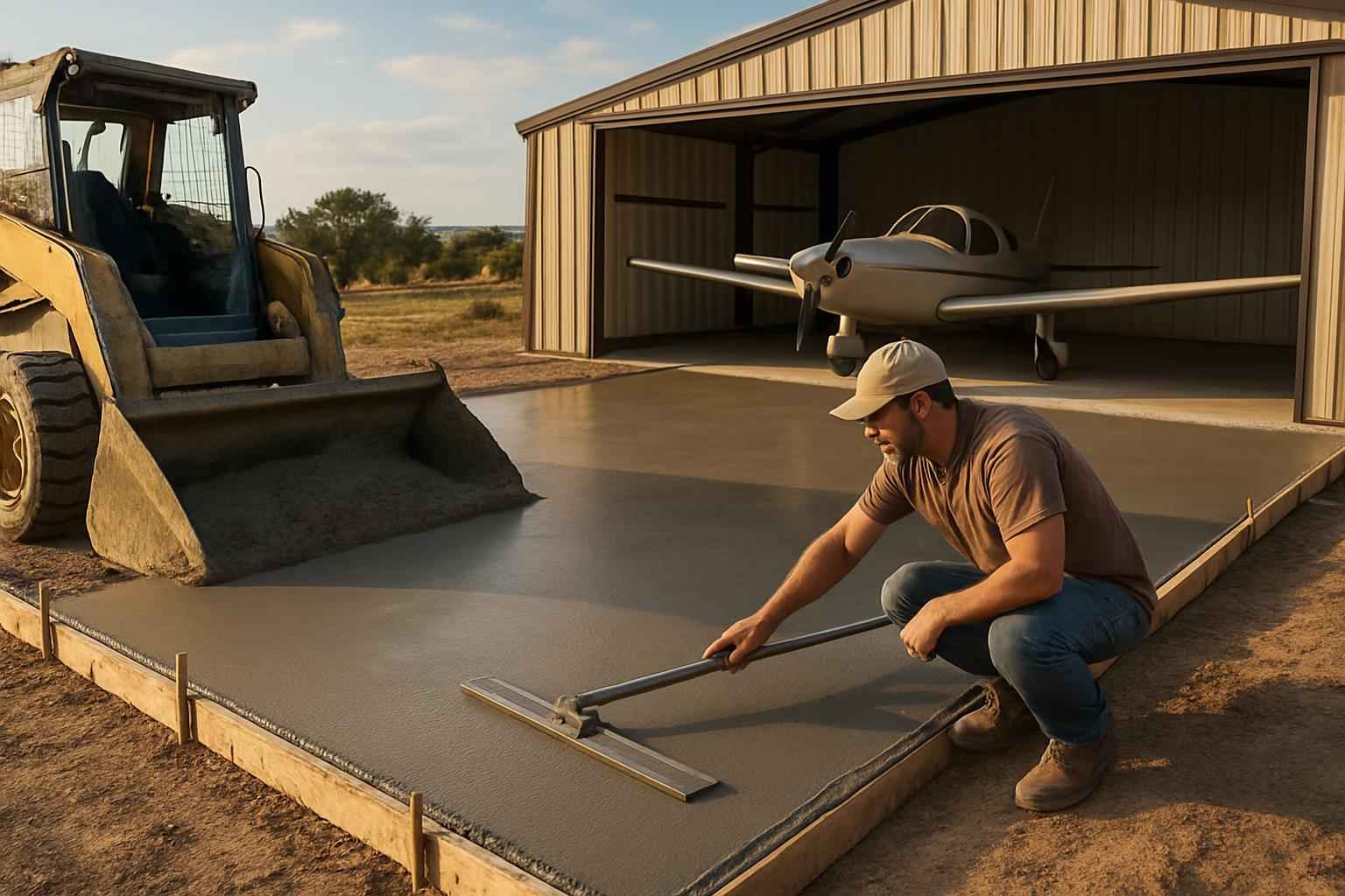 Hangar Slab Foundation Contractor in Harper TX