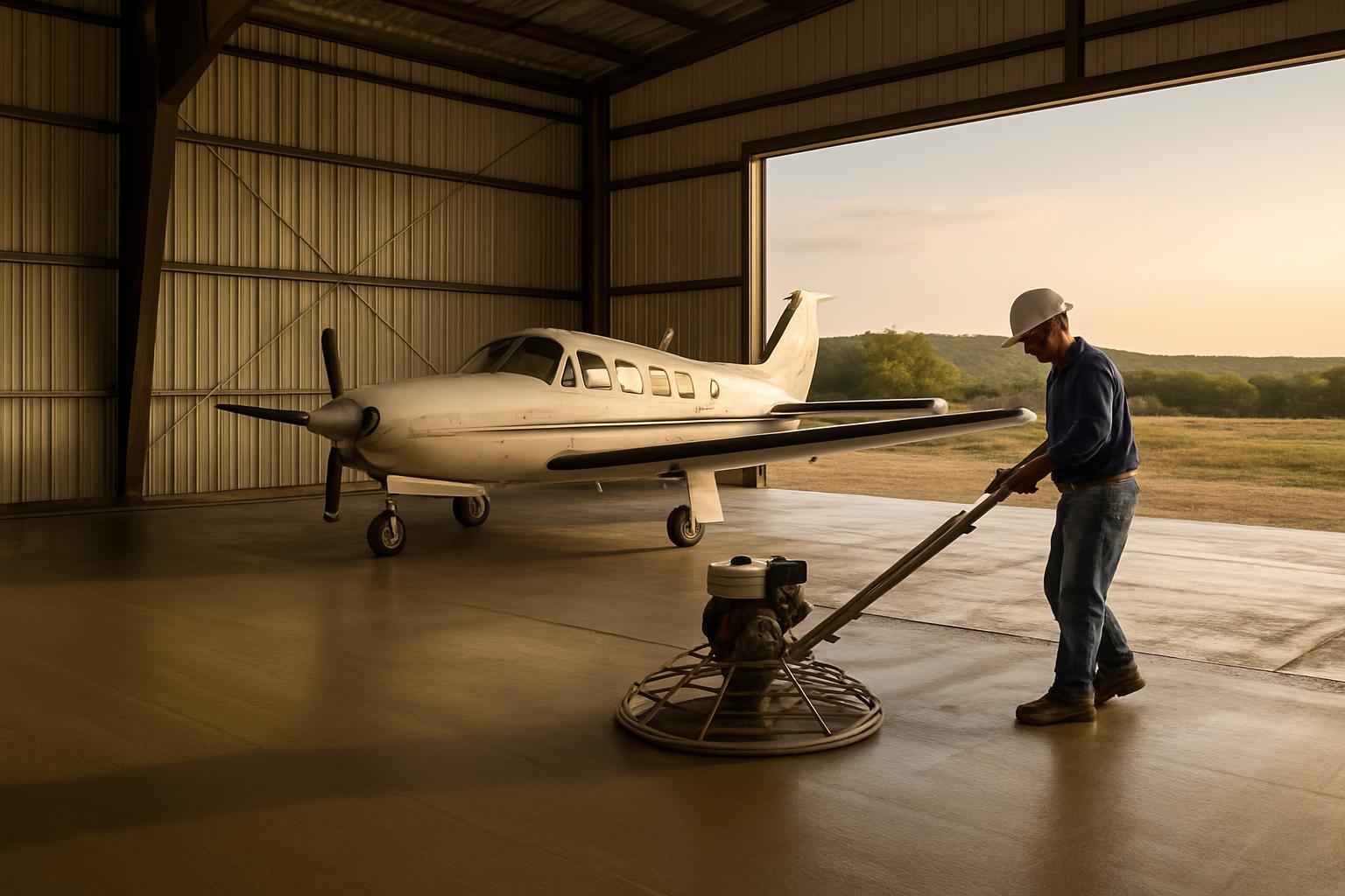 Hangar Slab Foundation Contractor in Johnson City TX