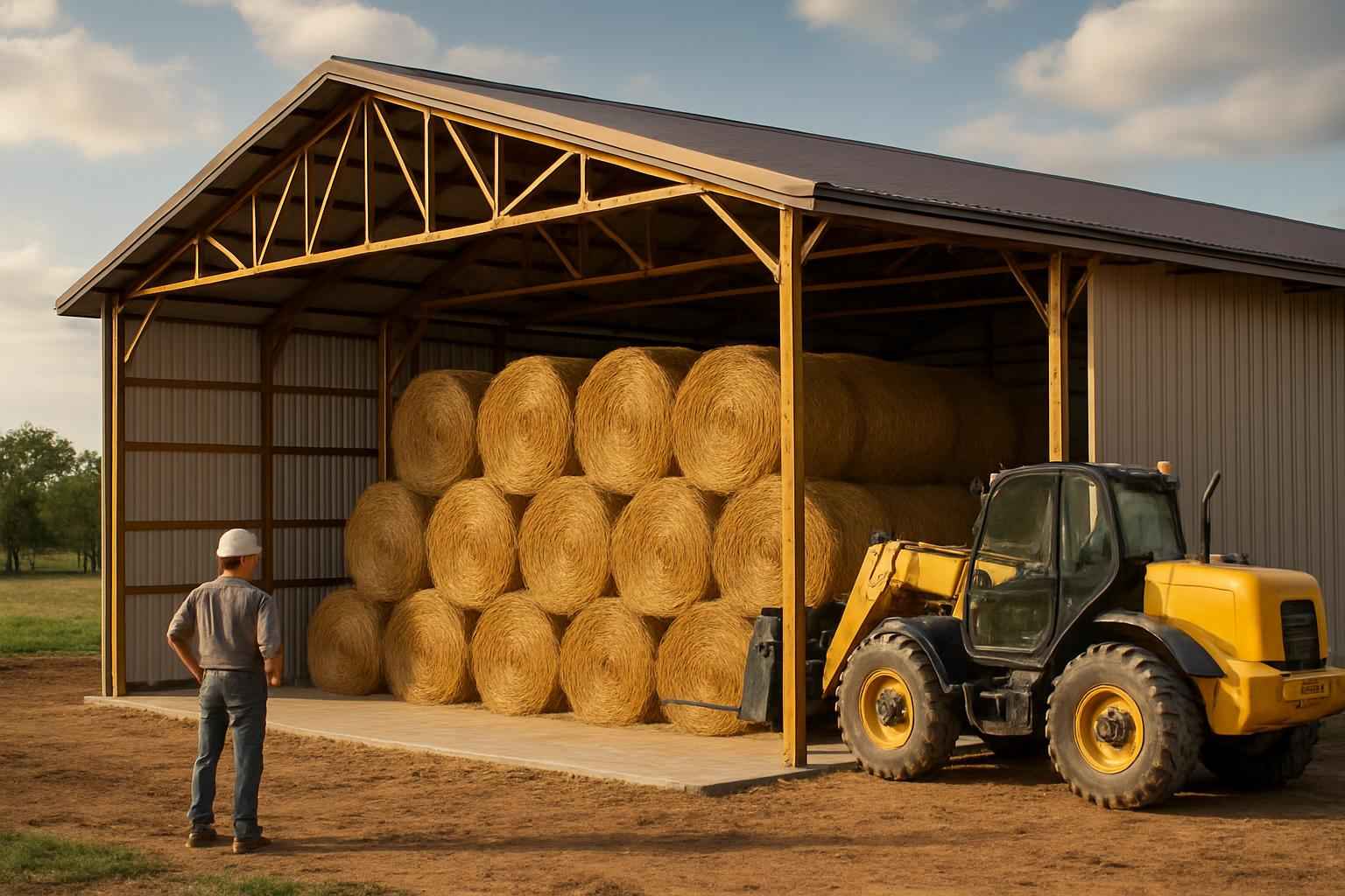 Hay Storage Building Contractor in Center Point TX