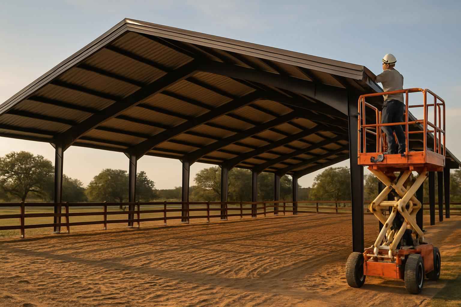 Horse Arena Cover Installer in Center Point TX
