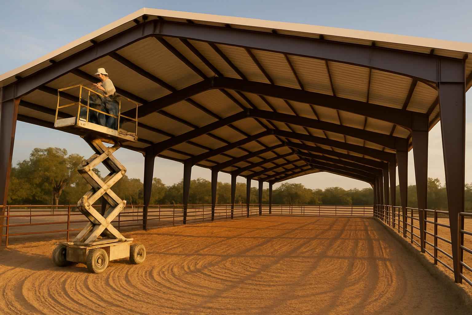 Horse Arena Cover Installer in Harper TX