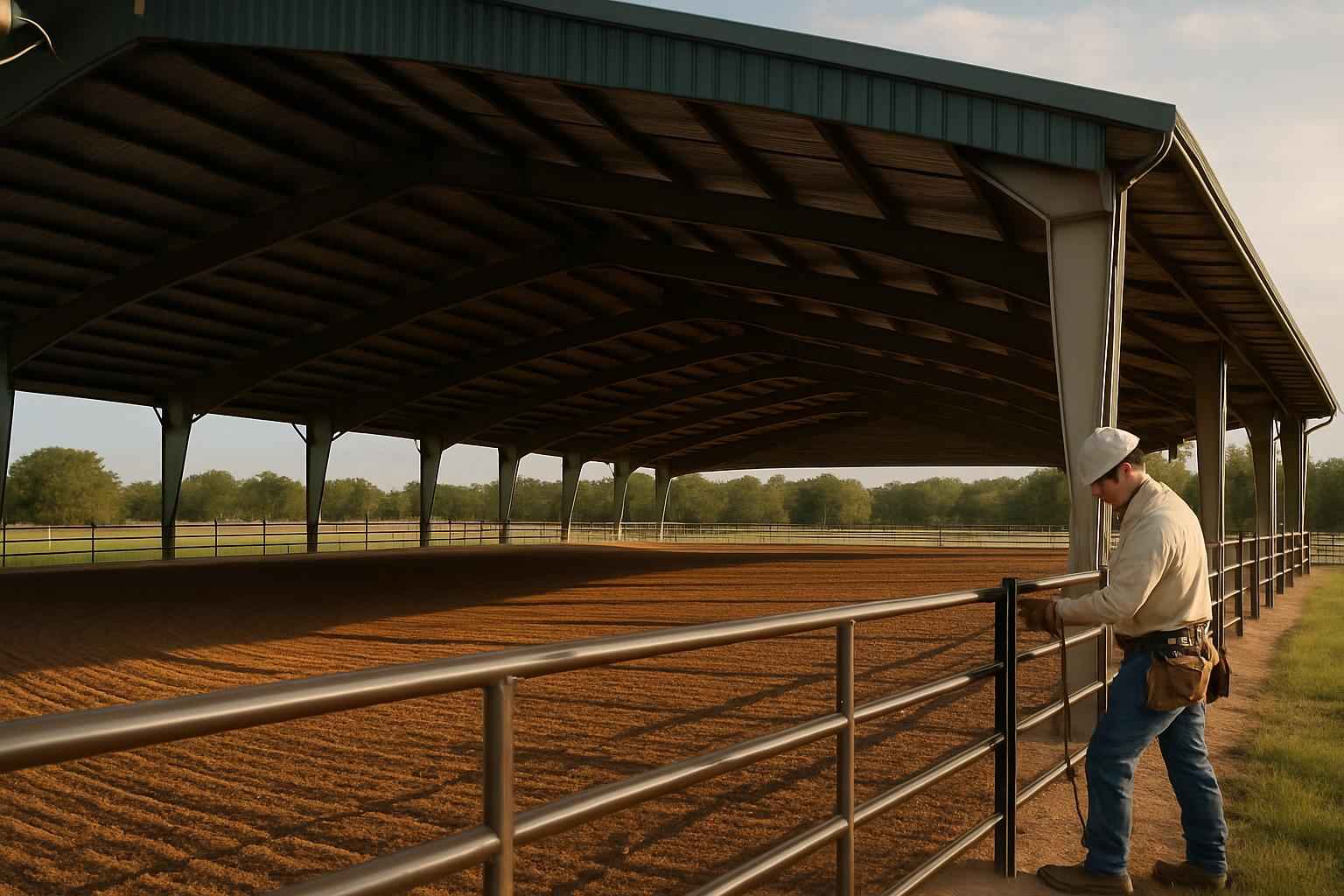 Horse Arena Cover Installer in Waring TX