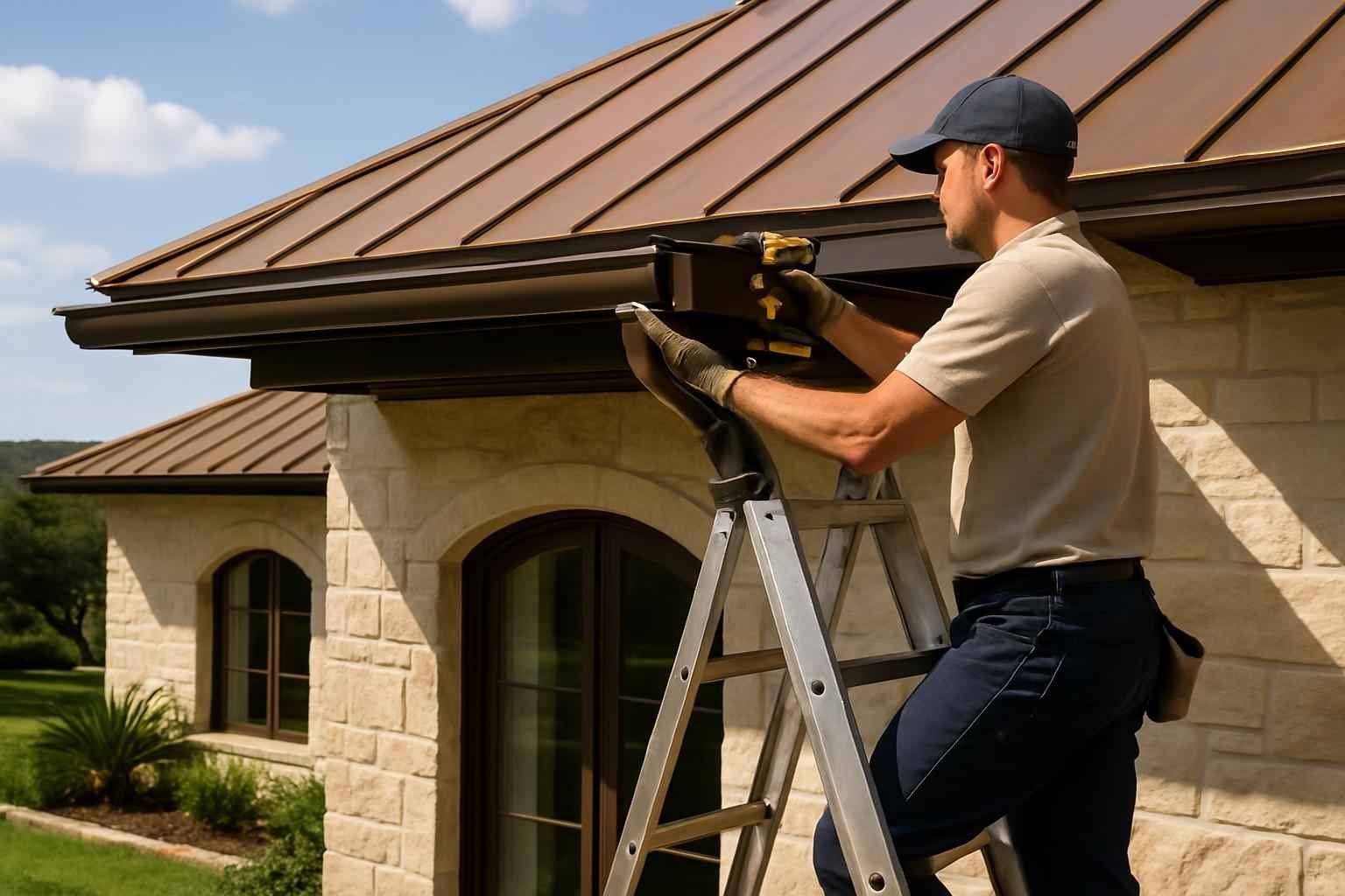 Lean To Gutter Installation in Comfort TX