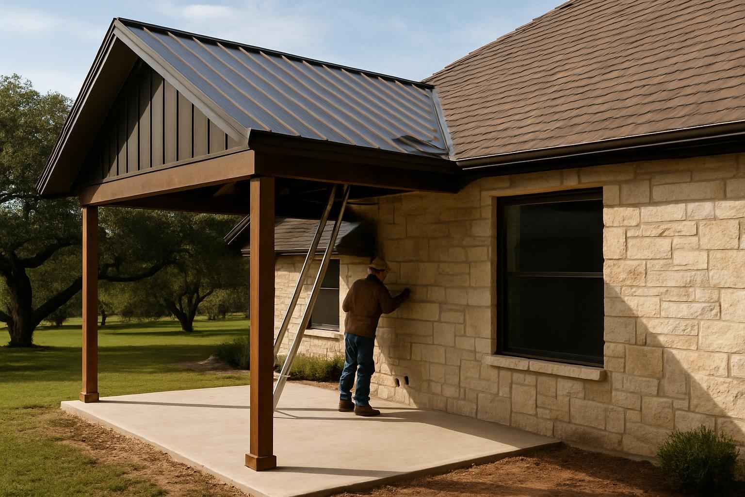 Lean To Roof Tie In Service in Center Point TX