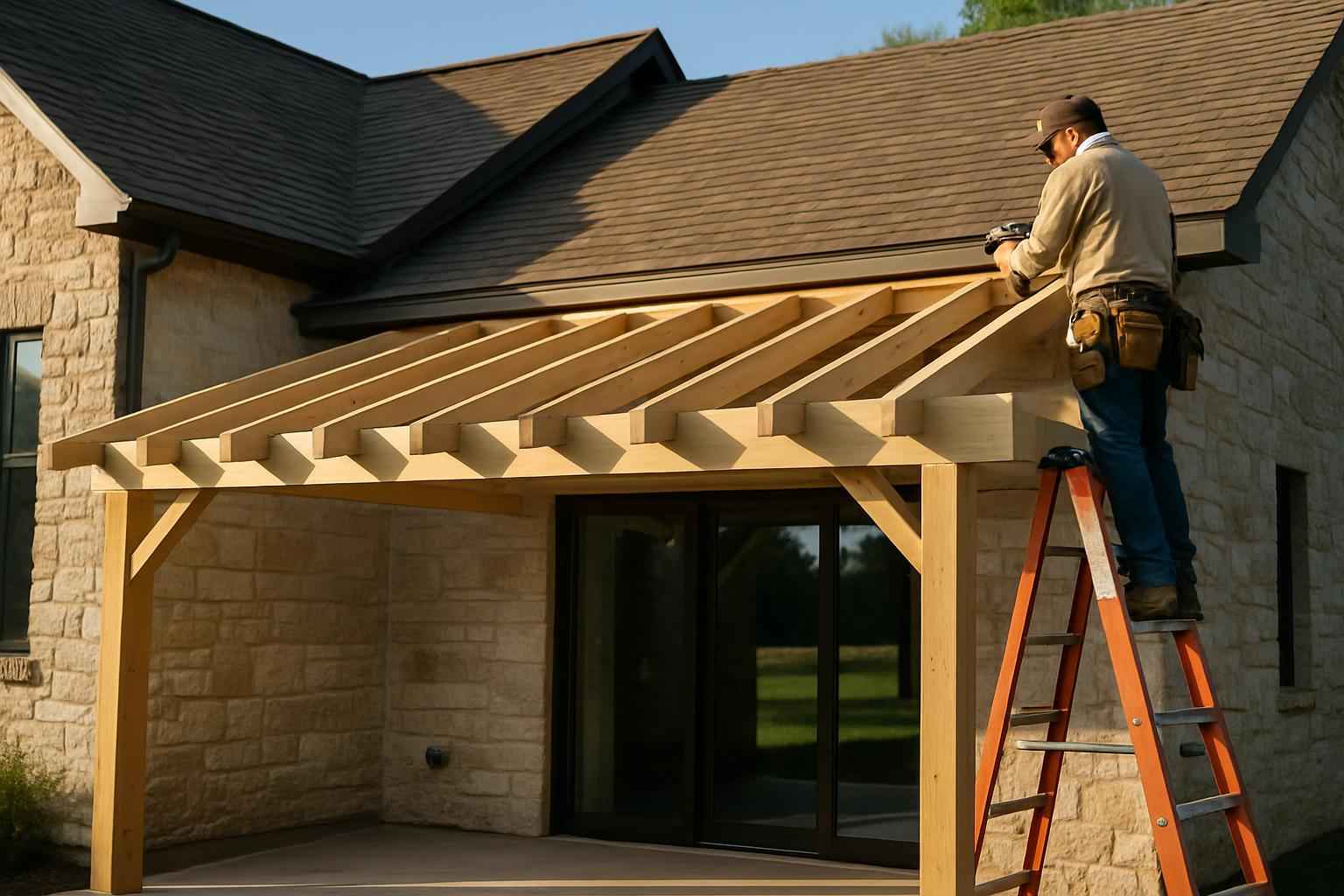 Lean To Roof Tie In Service in Waring TX