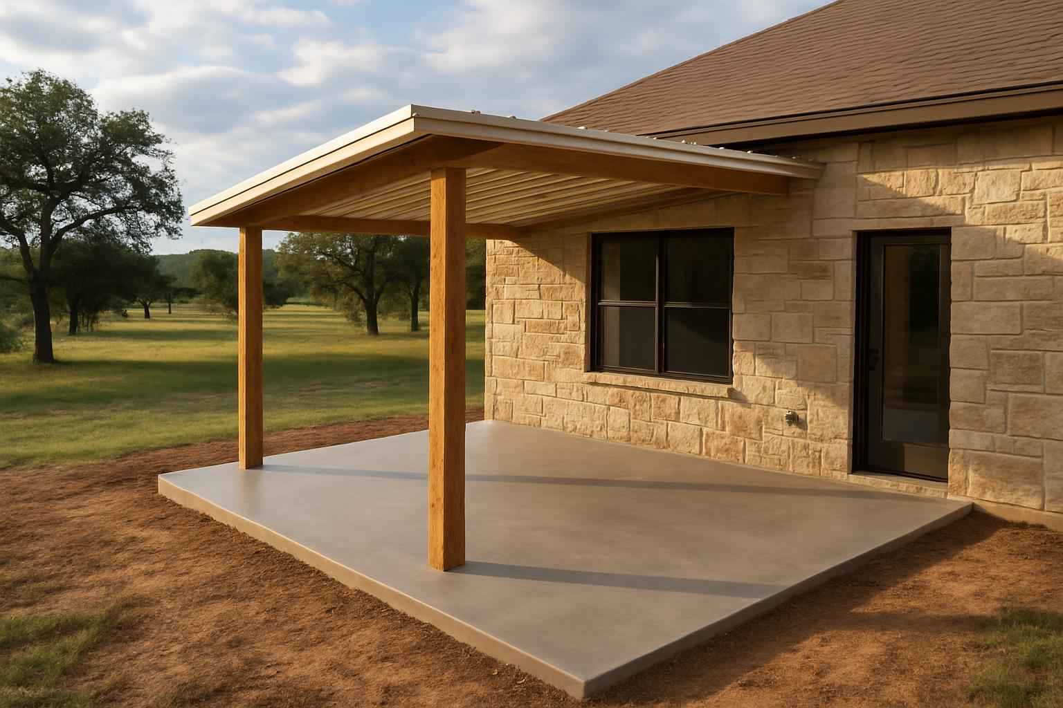 Lean To Slab Extension in Harper TX