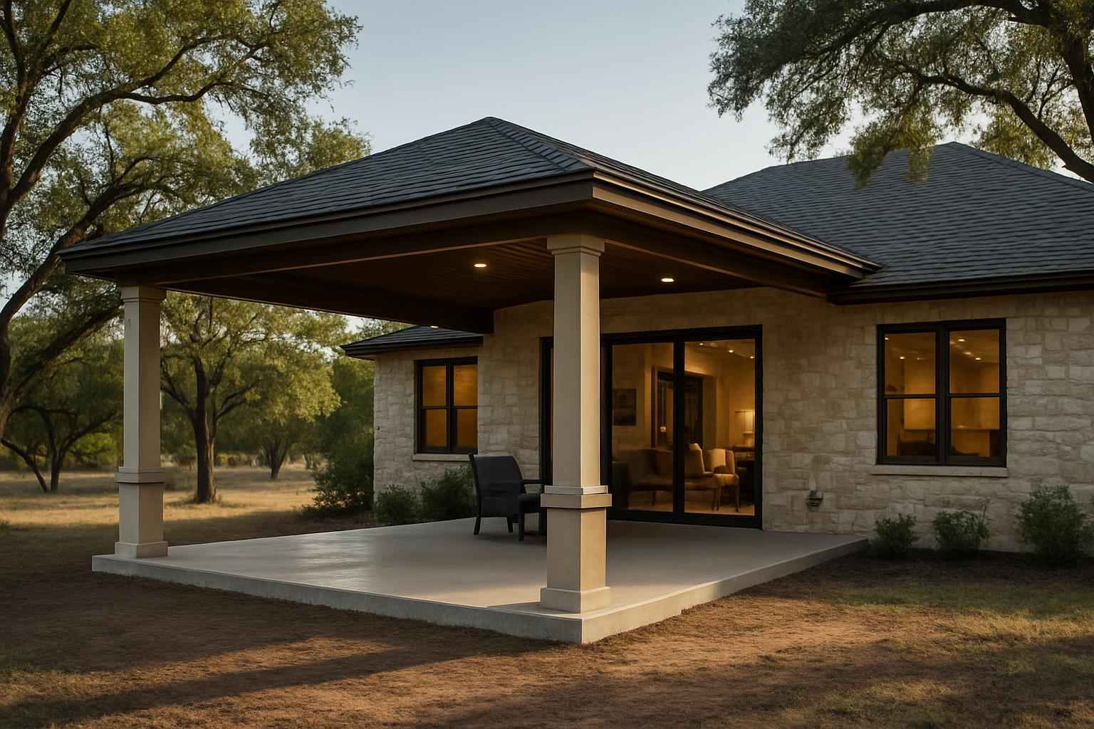 Lean To Slab Extension in Johnson City TX