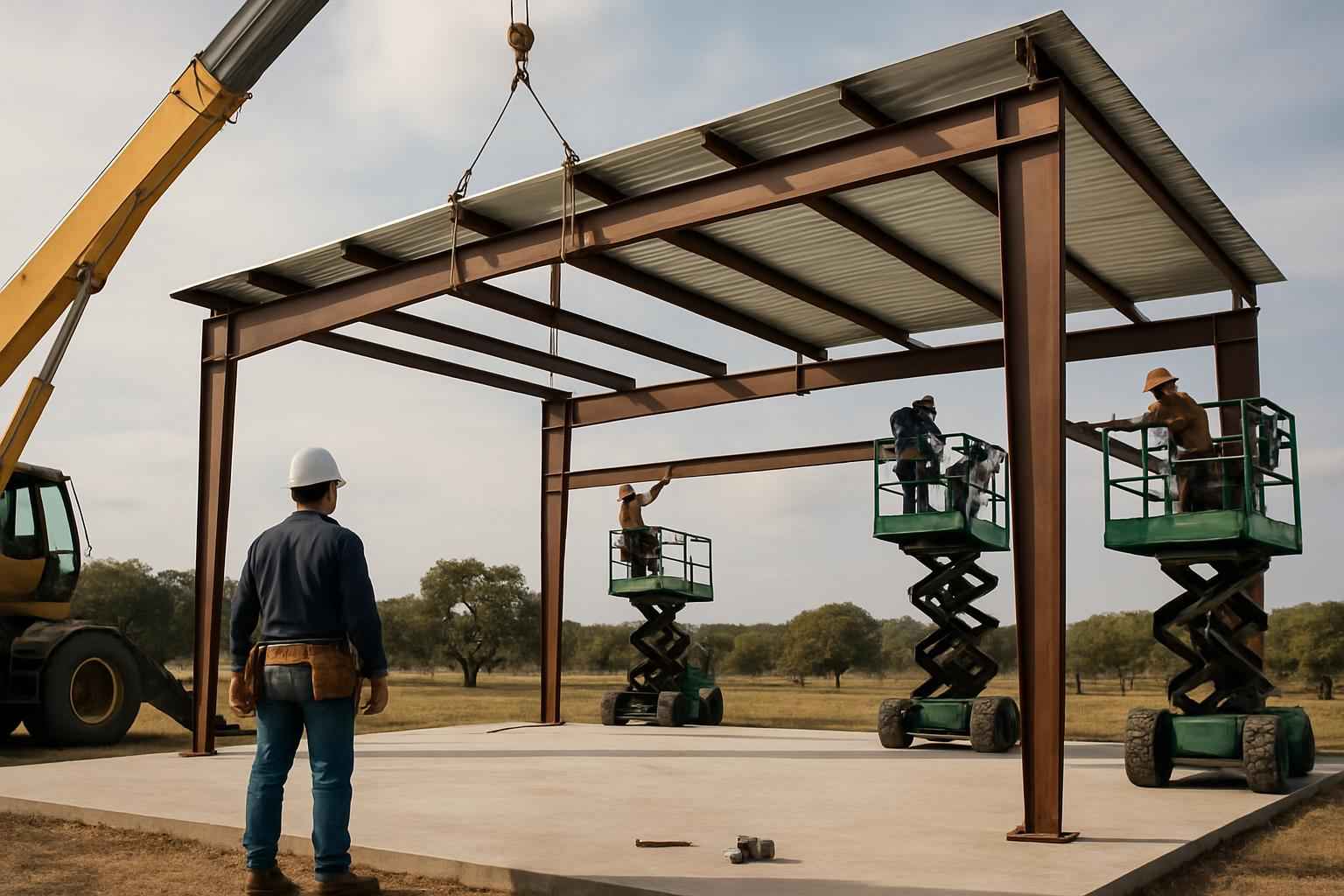 PEMB Erection Crew in Blanco TX