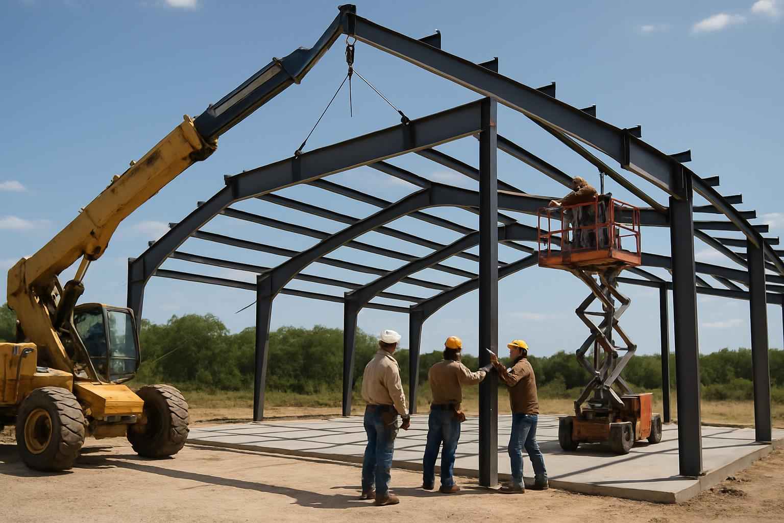 PEMB Erection Crew in Center Point TX