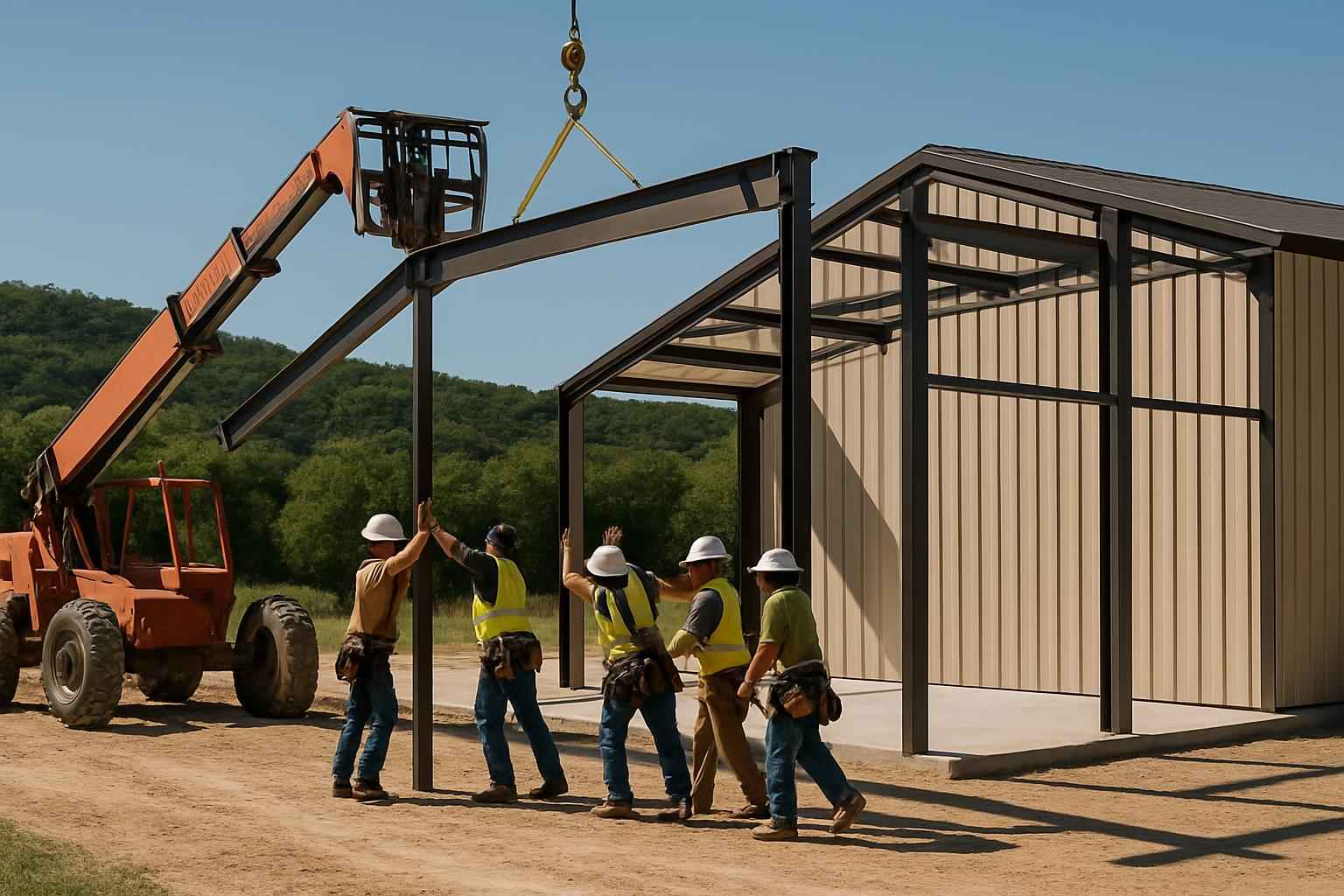 PEMB Erection Crew in Ingram TX