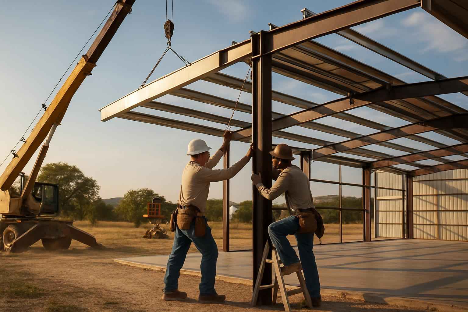 PEMB Erection Crew in Sisterdale TX