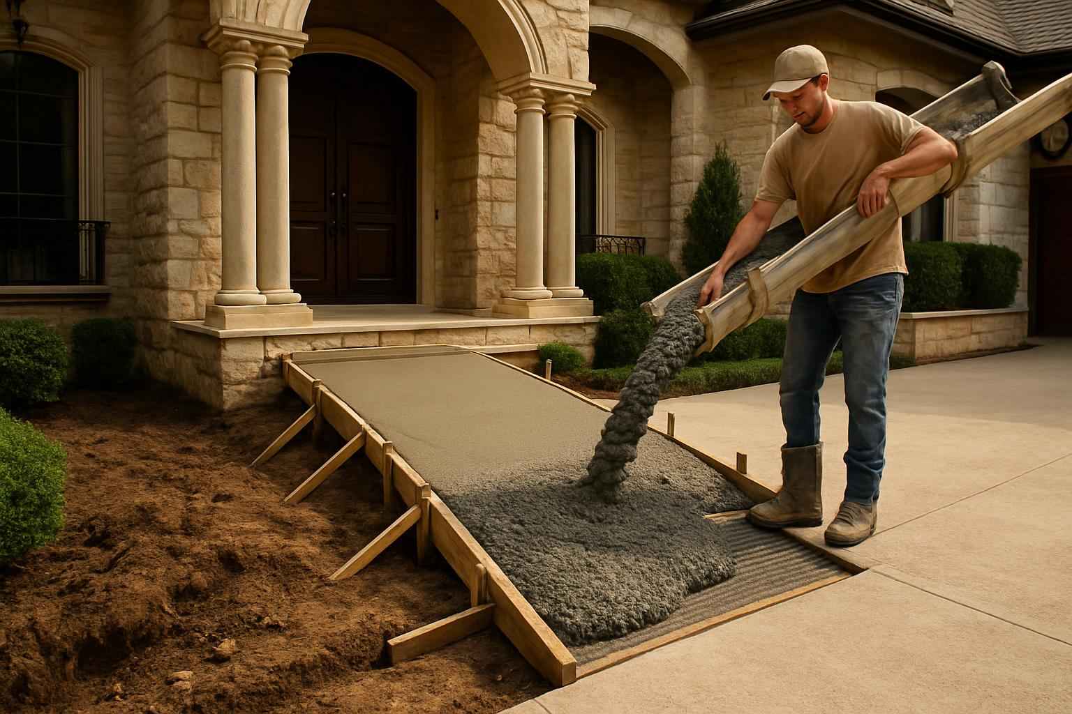 Ramp Pour Service in Center Point TX