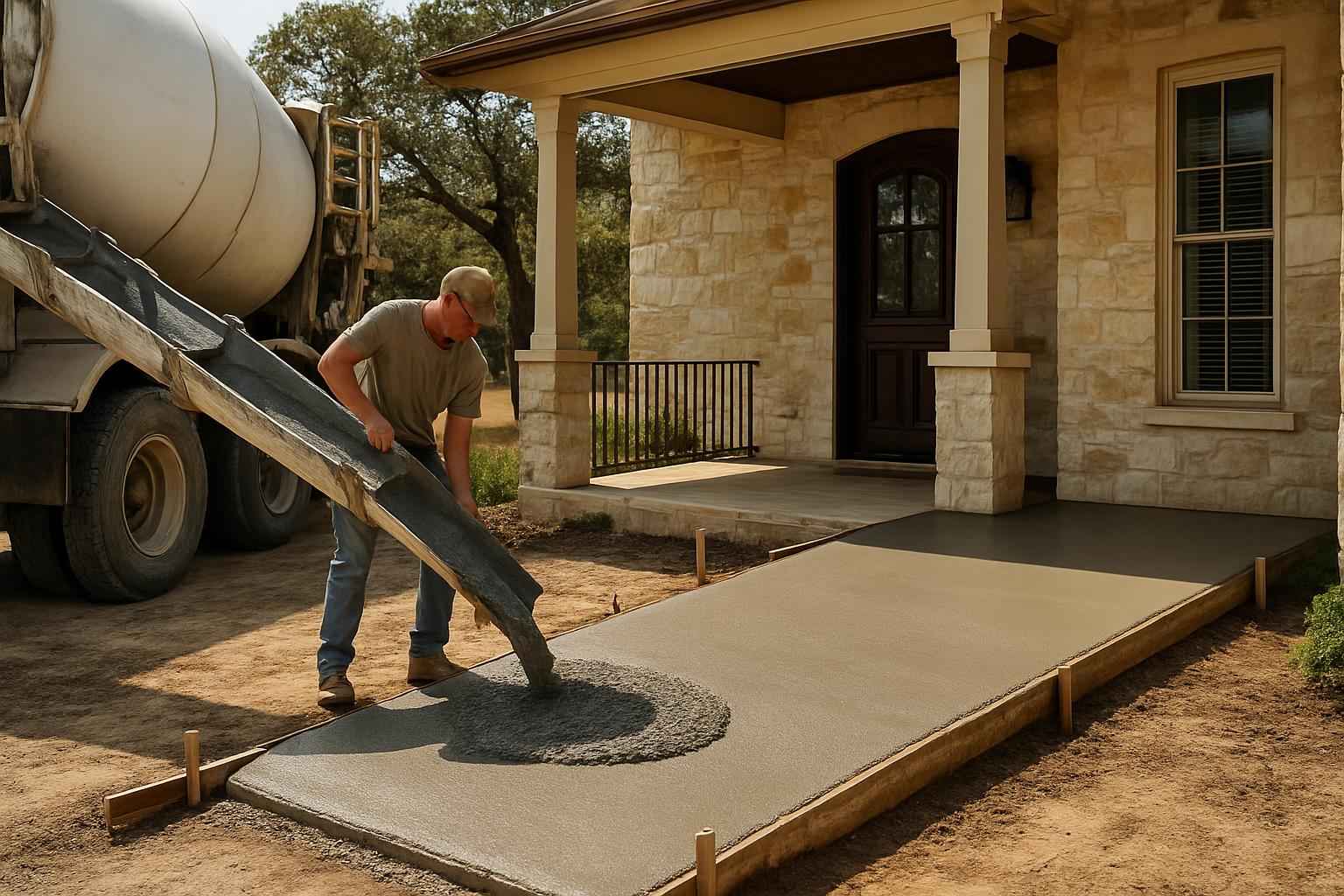 Ramp Pour Service in Sisterdale TX