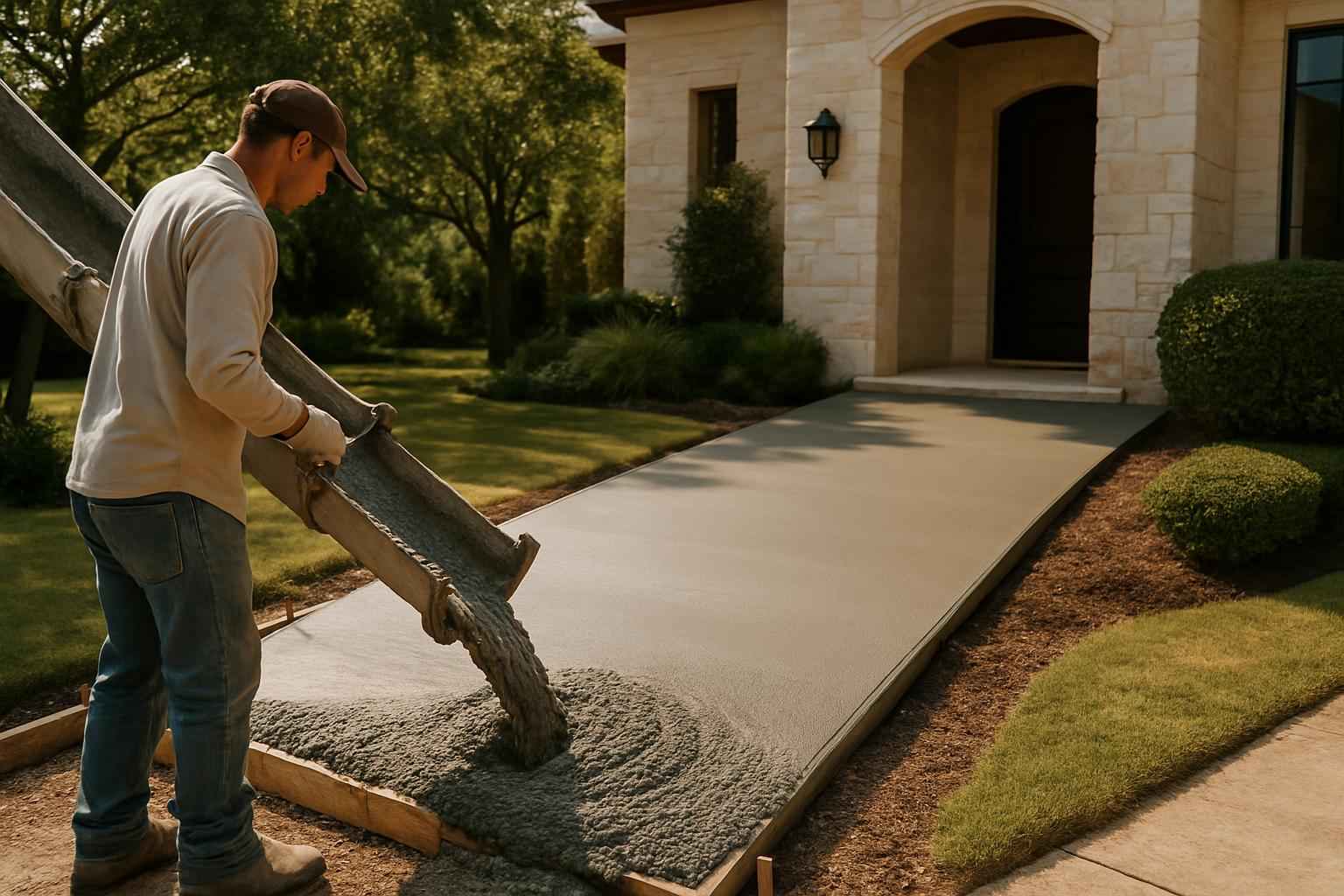 Ramp Pour Service in Waring TX