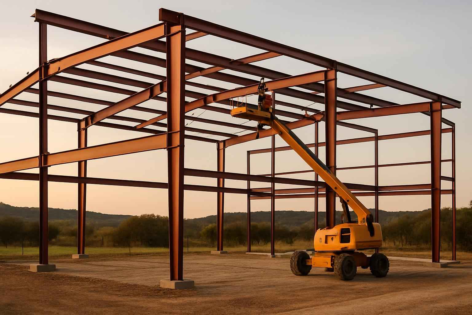 Red Iron Steel Erection in Center Point TX