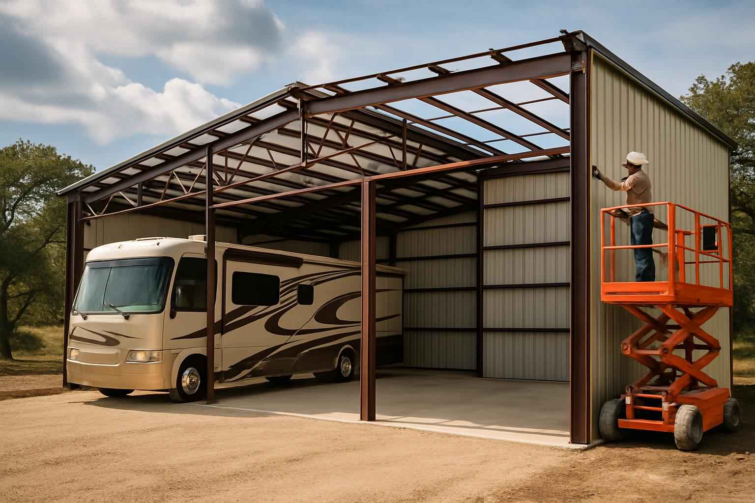 RV Bay Construction Service in Center Point TX