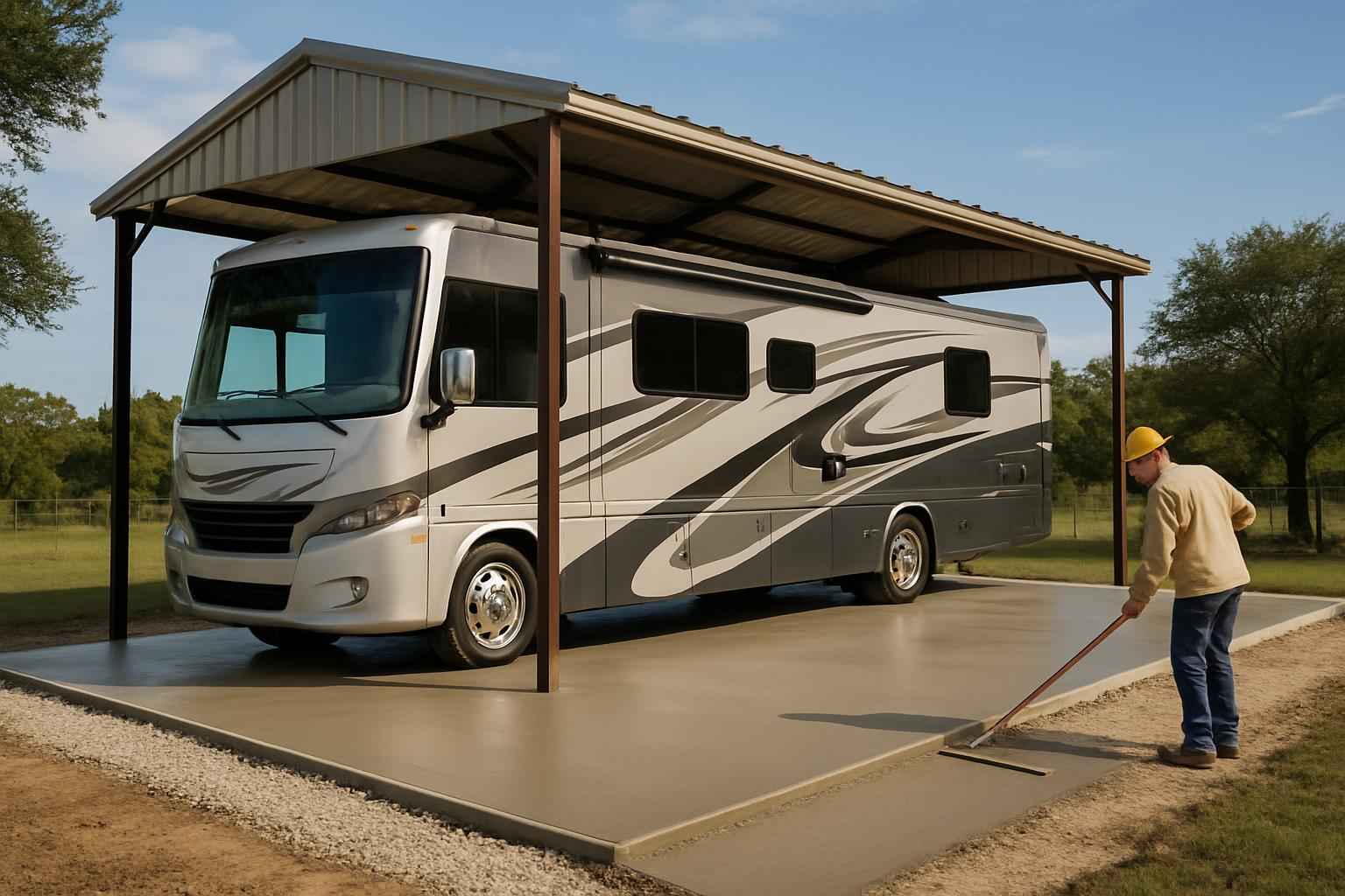 RV Storage Slab Contractor in Center Point TX