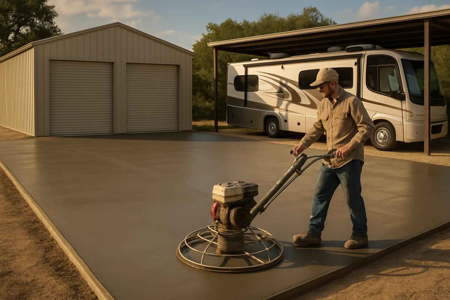 RV Storage Slab Contractor in Comfort TX