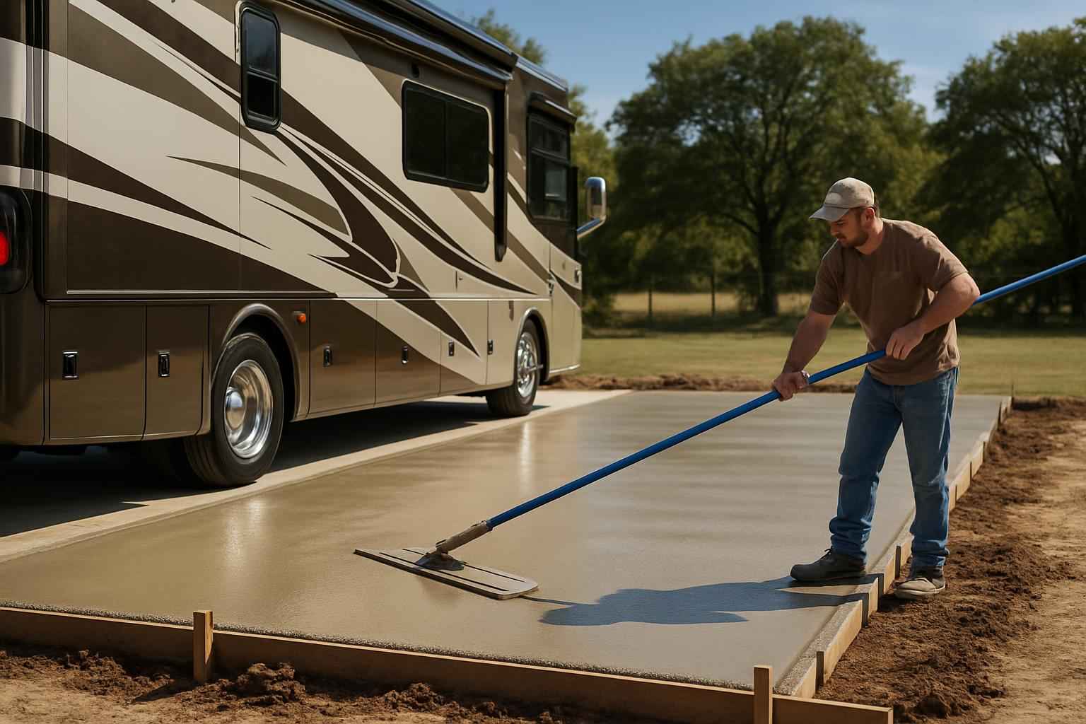 RV Storage Slab Contractor in Ingram TX
