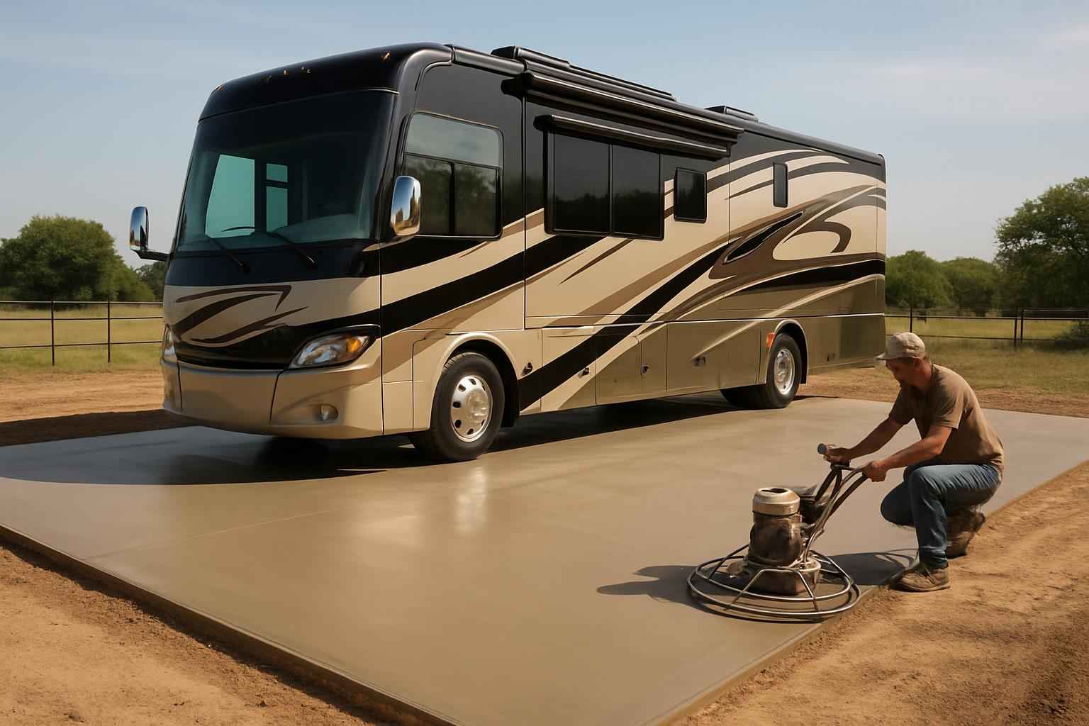 RV Storage Slab Contractor in Johnson City TX