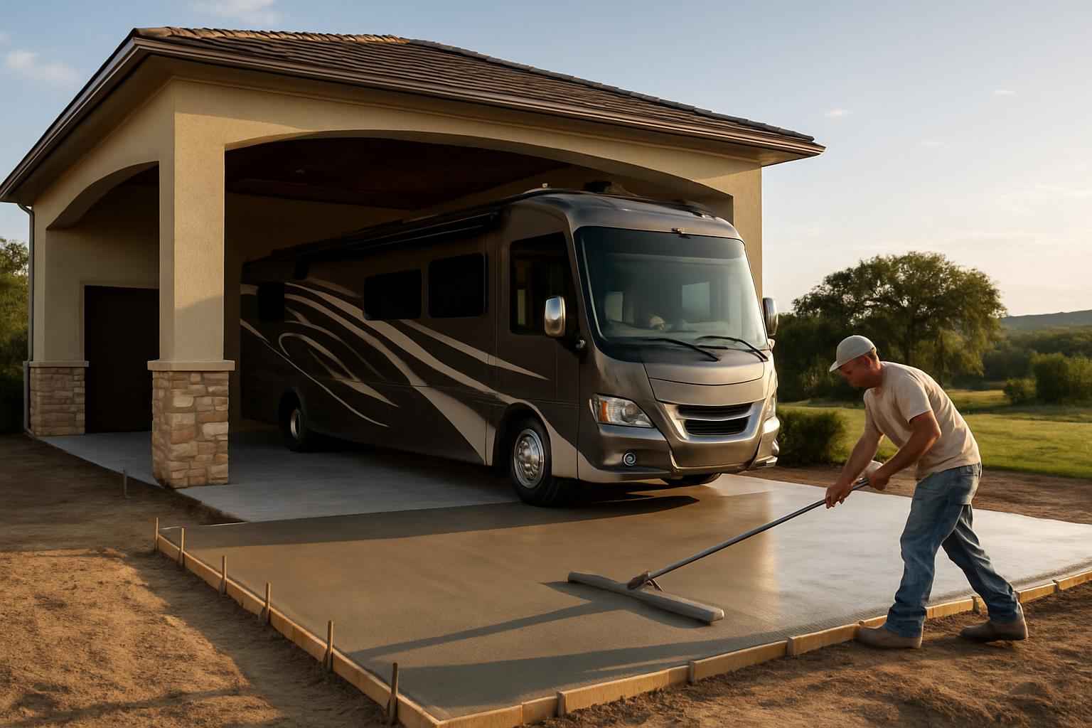 RV Storage Slab Contractor in Kerrville TX