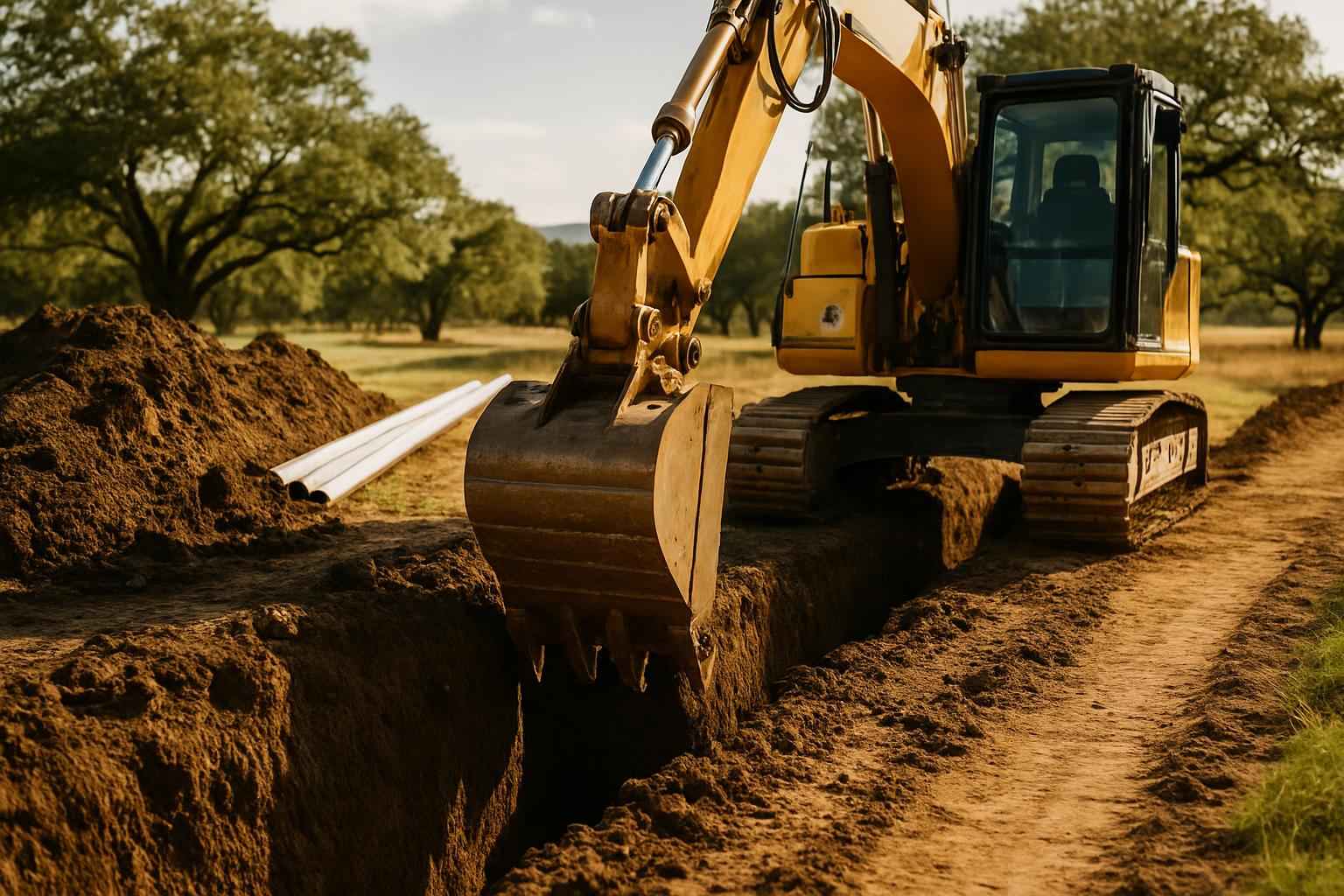 Site Utilities Trenching Service in Sisterdale TX