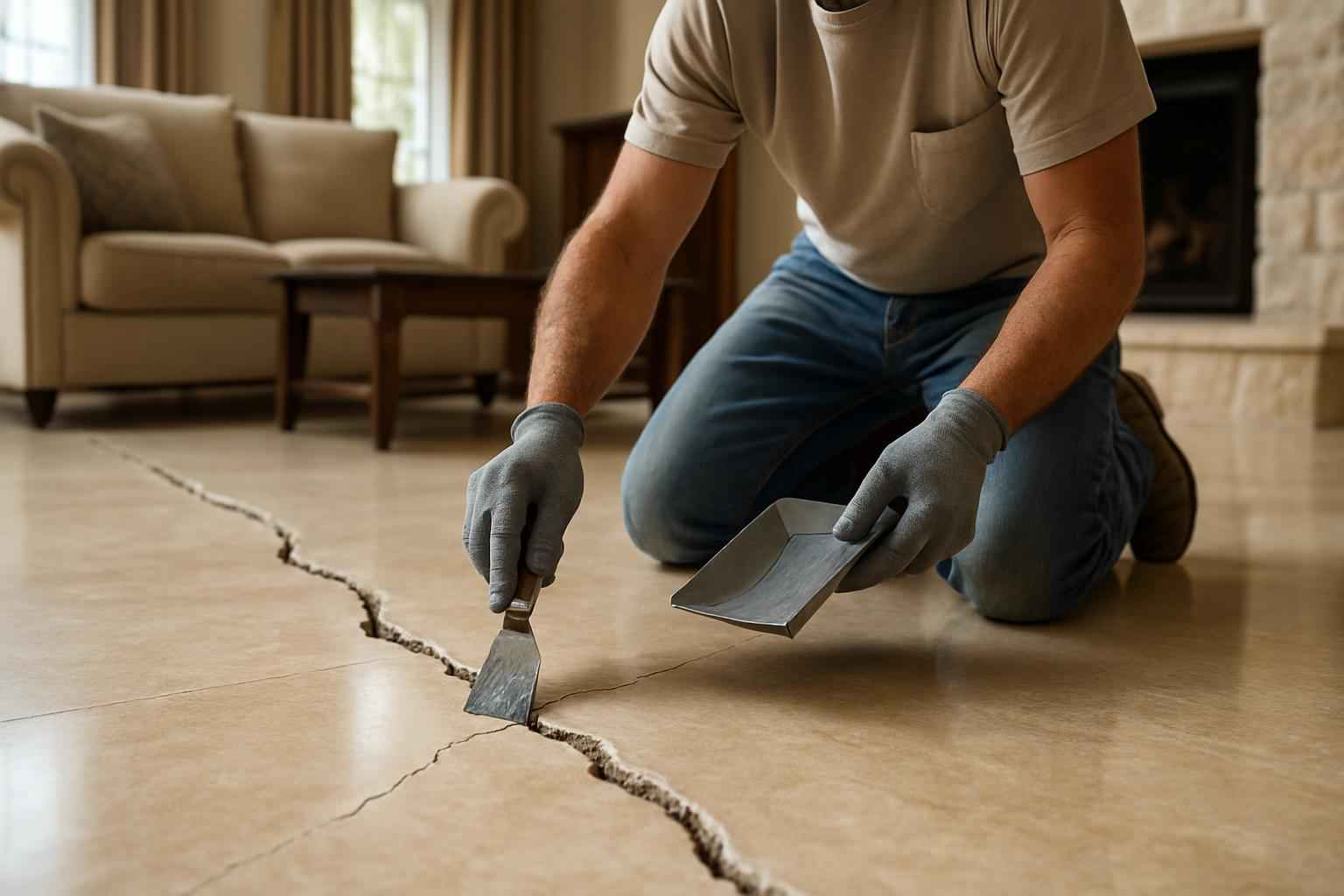 Slab Crack Repair Service in Harper TX