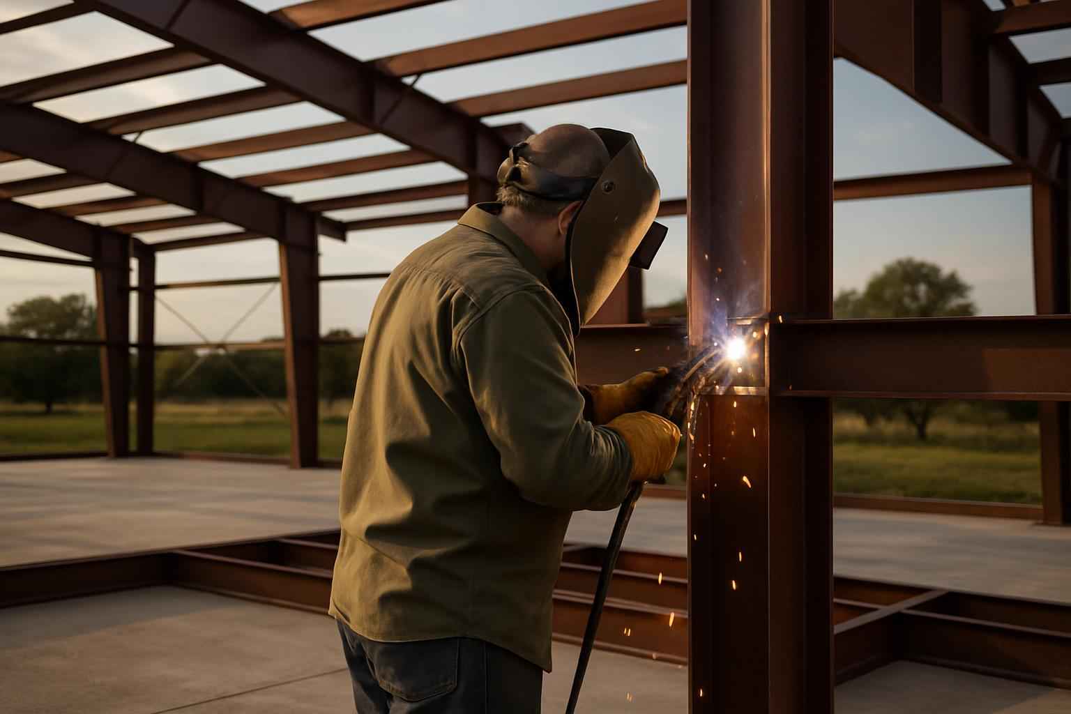 Weld Up Building Erection in Center Point TX