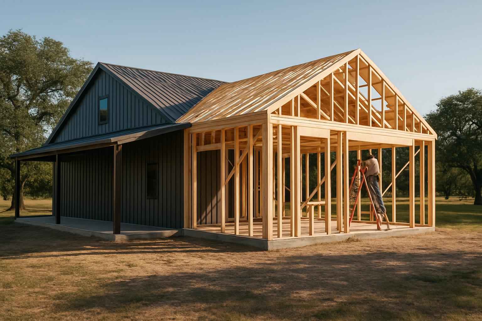 Barndominium Shell Construction in Kendalia TX