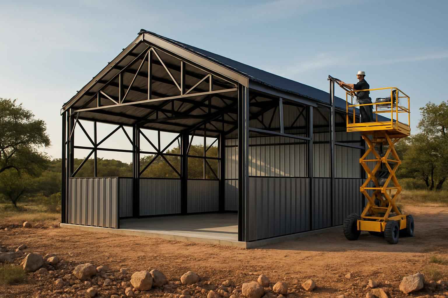 Barndominium Shell Construction in Llano TX