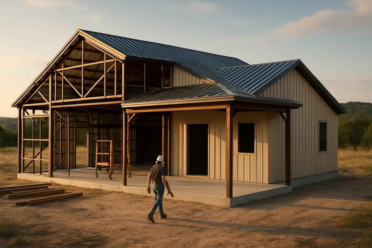 Barndominium Shell Construction in Mountain Home TX