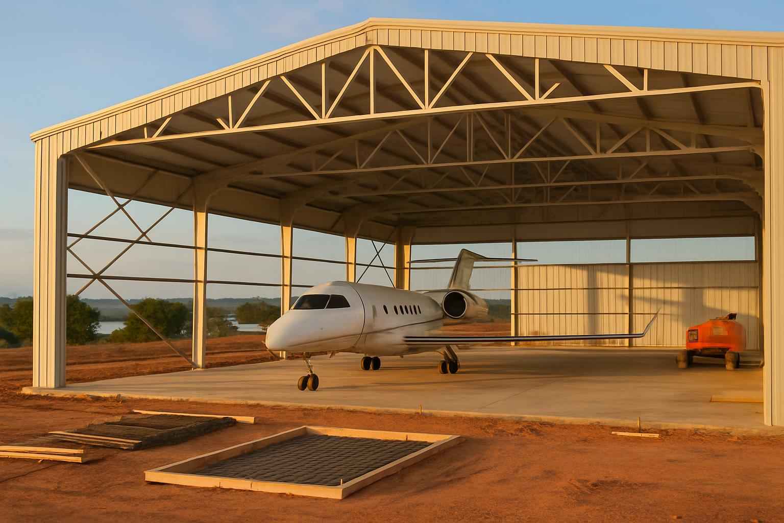 Clear Span Hangar Construction in Granite Shoals TX