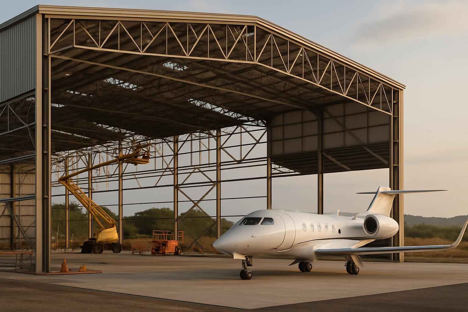 Clear Span Hangar Construction in Llano TX