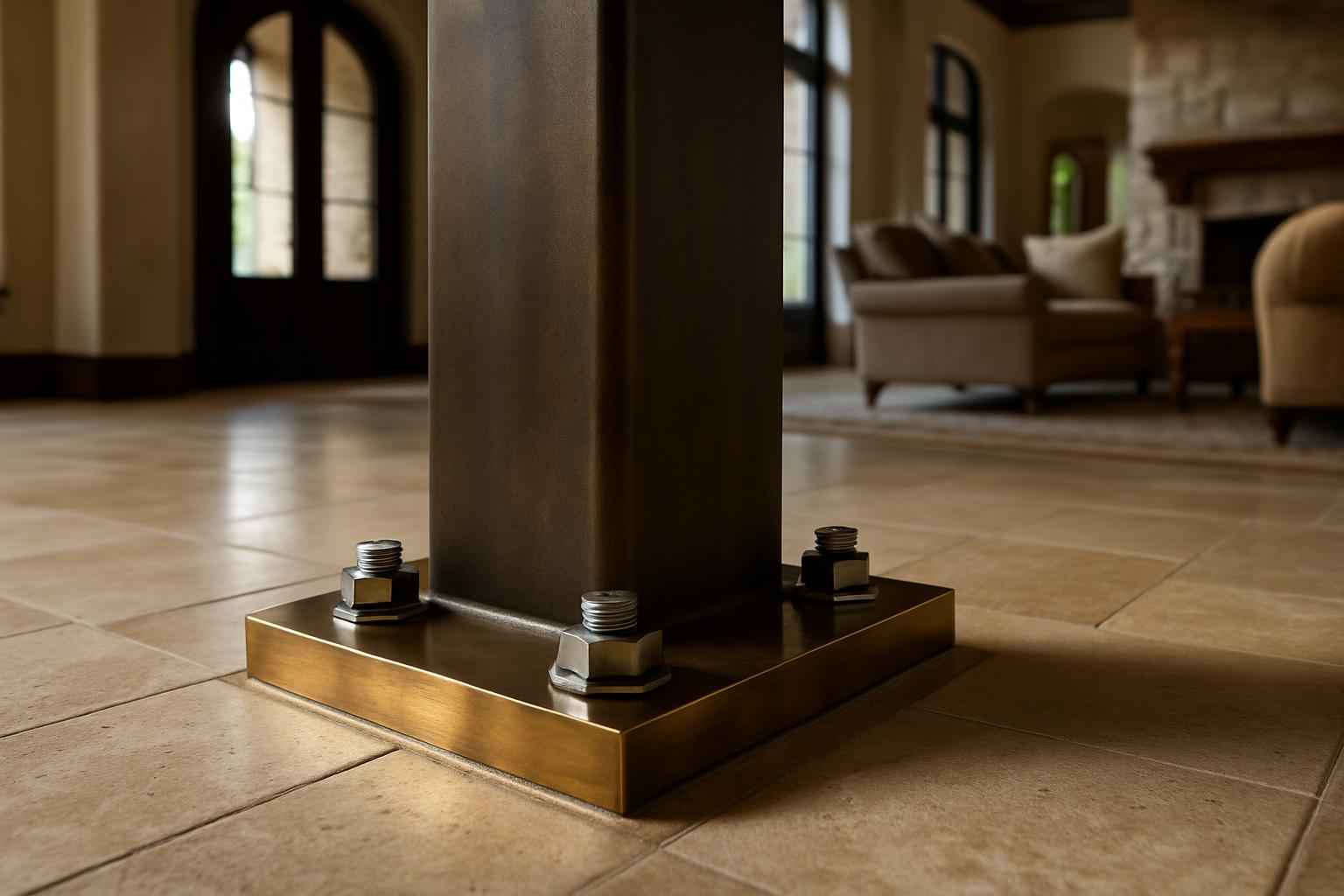 Column Base Plate Install in Hunt TX